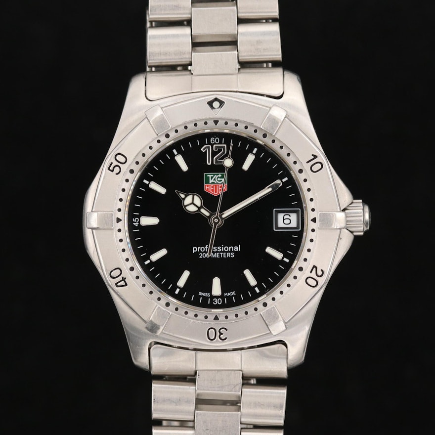 TAG Heuer Professional 200 Meters Stainless Steel Wristwatch