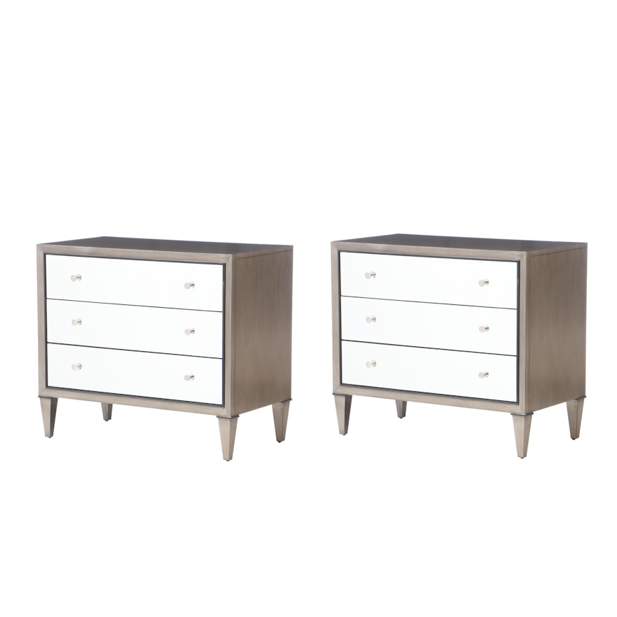 Lexington "Divonne" Mirrored Nightstands, Contemporary