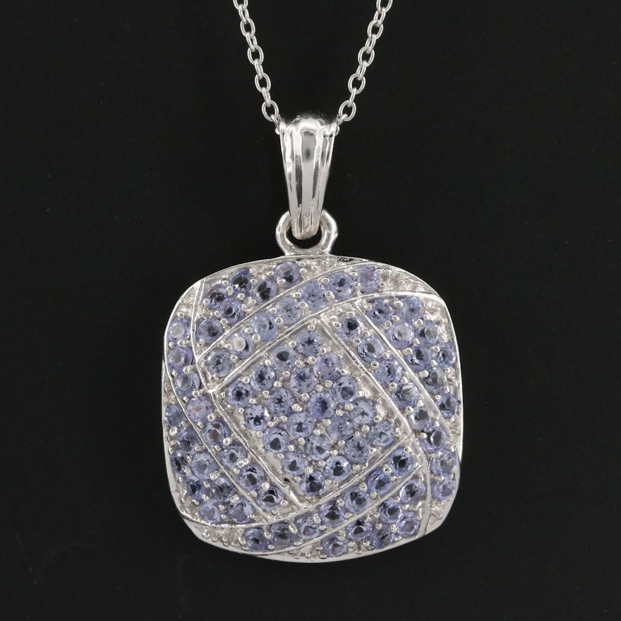 Sterling Silver Tanzanite Pendant Necklace