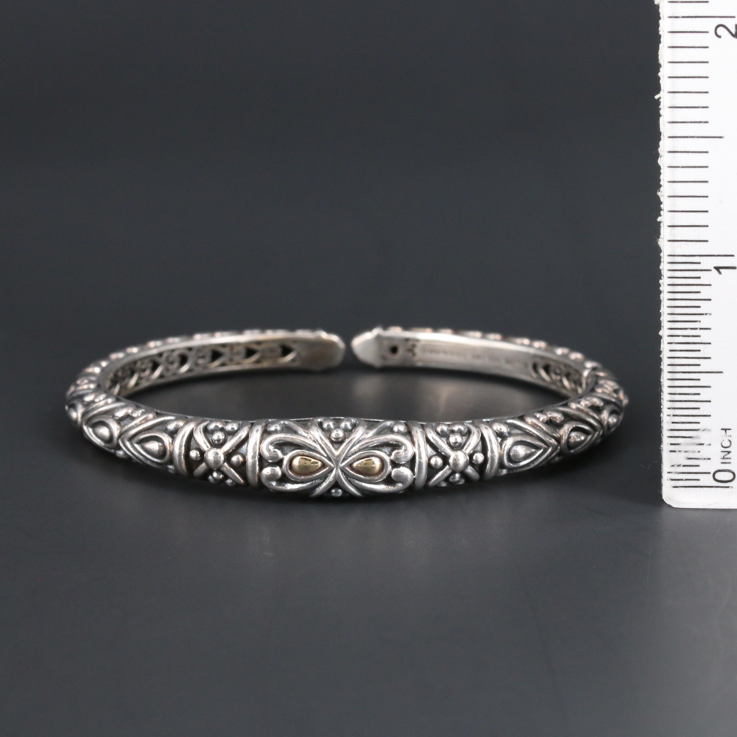 Angela Lindvall for John Hardy Sterling Silver Bracelet with 14K Gold Accents