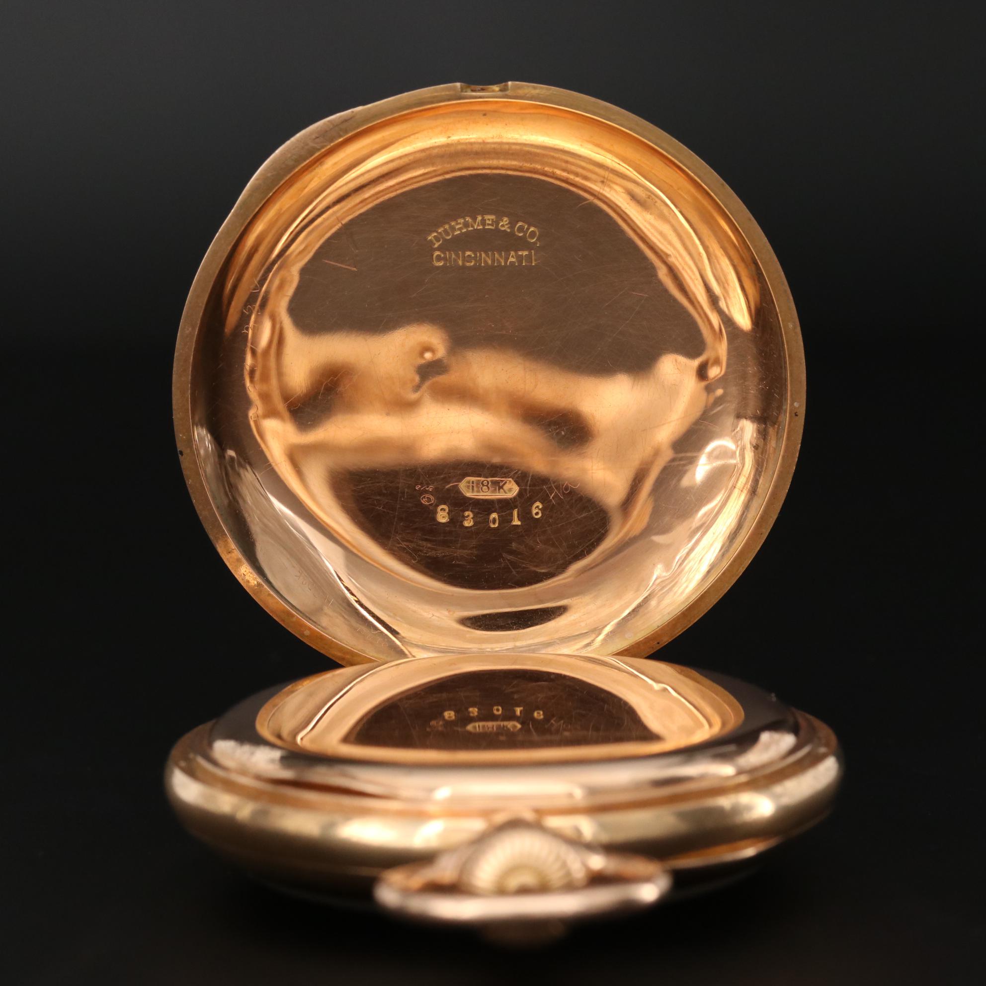 18K Gold Patek Philippe Pocket Watch For Duhme & Co. Cincinnati, Circa 1890