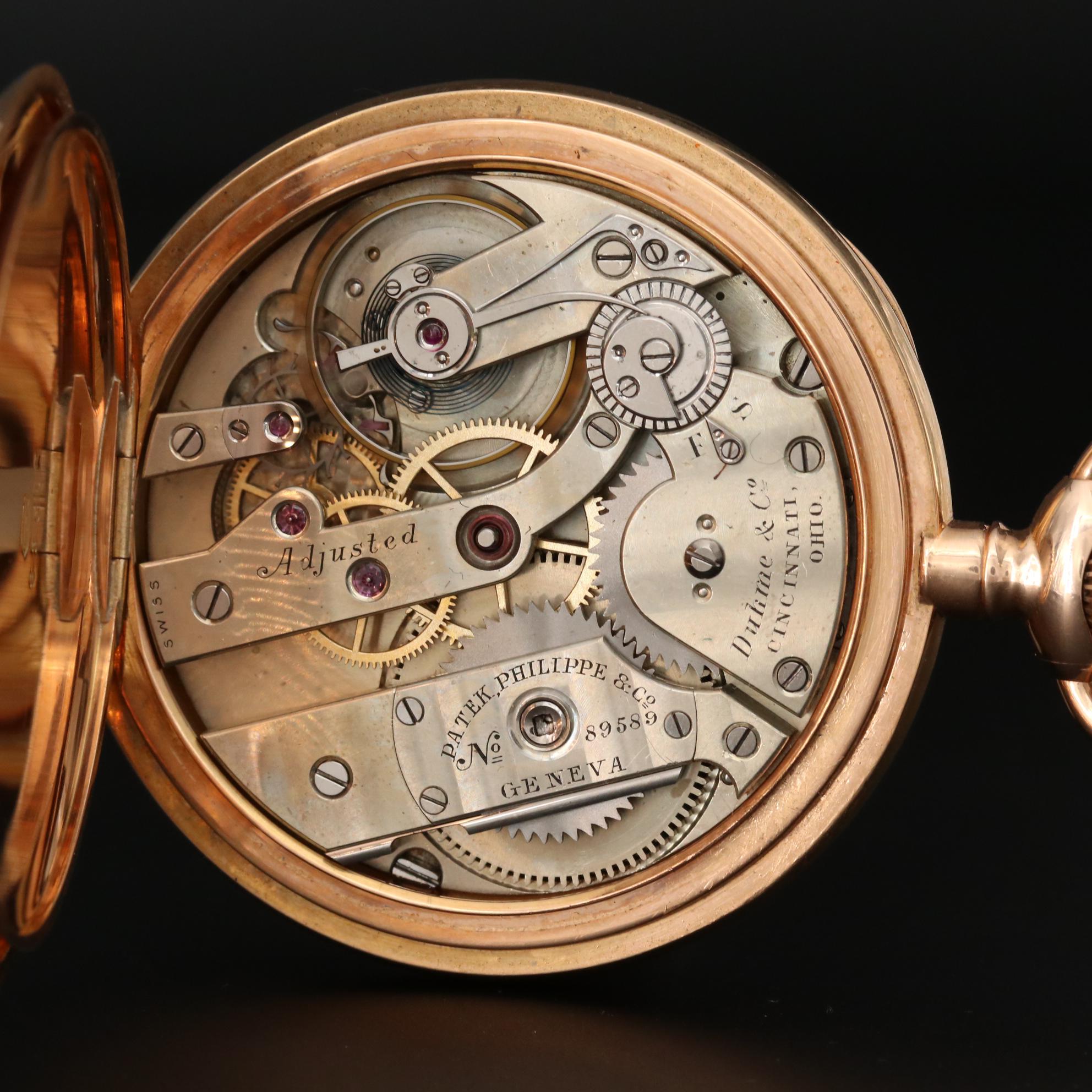 18K Gold Patek Philippe Pocket Watch For Duhme & Co. Cincinnati, Circa 1890