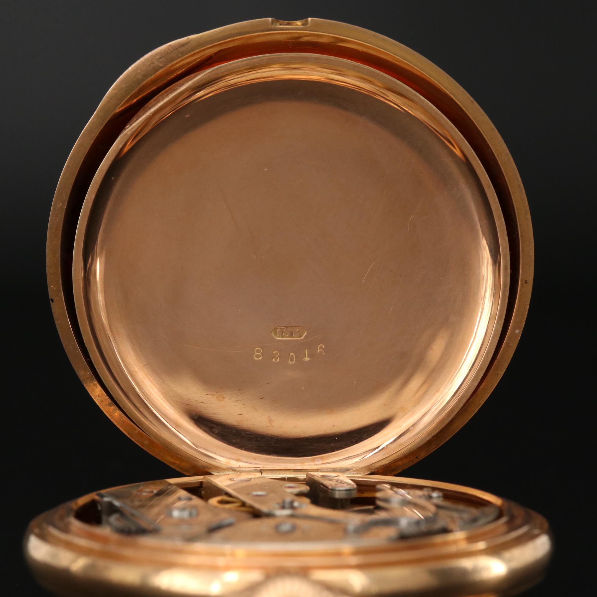18K Gold Patek Philippe Pocket Watch For Duhme & Co. Cincinnati, Circa 1890