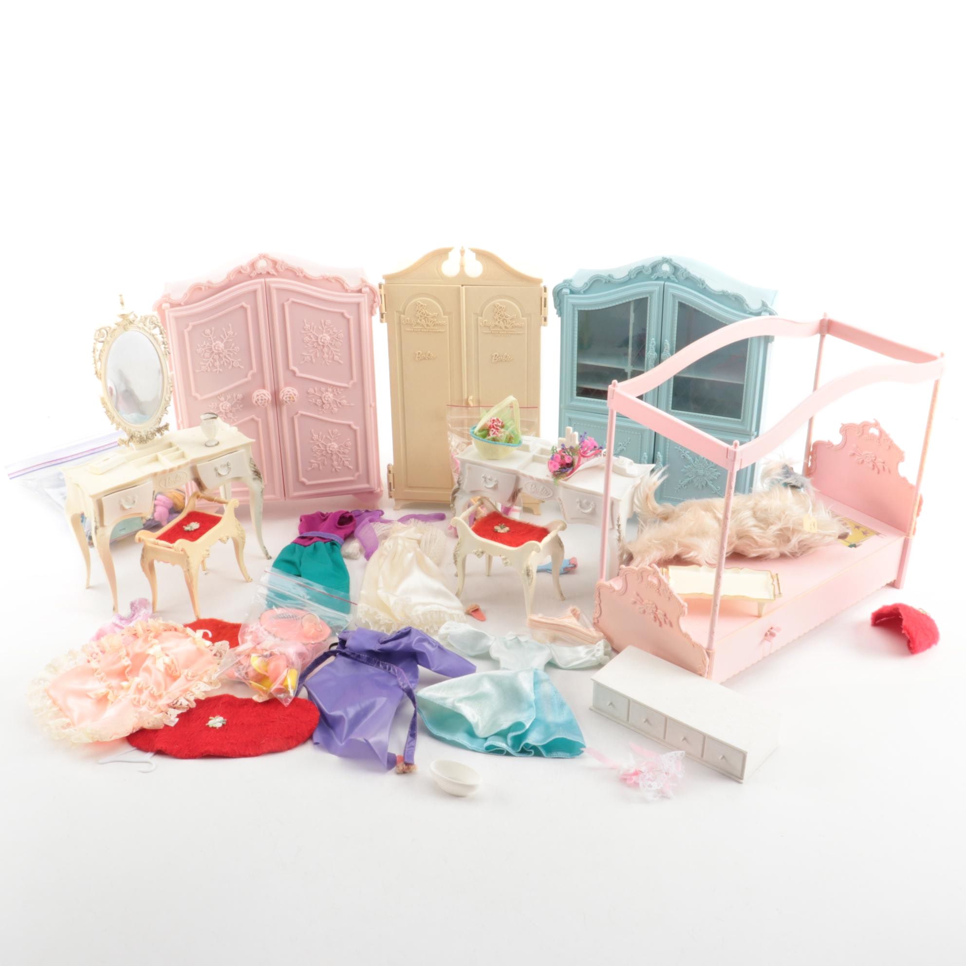 Mattel Doll Bedroom Furniture and Accessories, 1980s