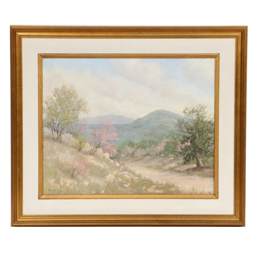 Vivian Love Foothills Landscape Oil Painting, Mid to Late 20th Century