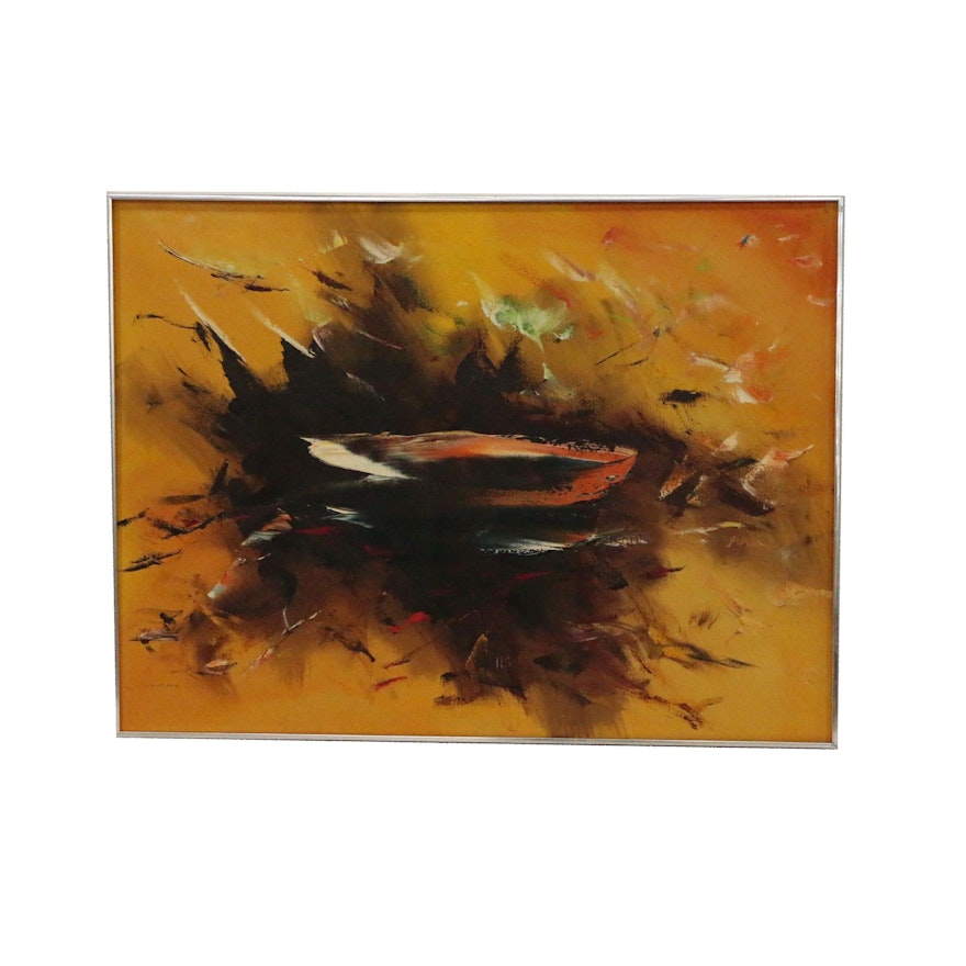 Abstract Oil Painting, Mid 20th Century