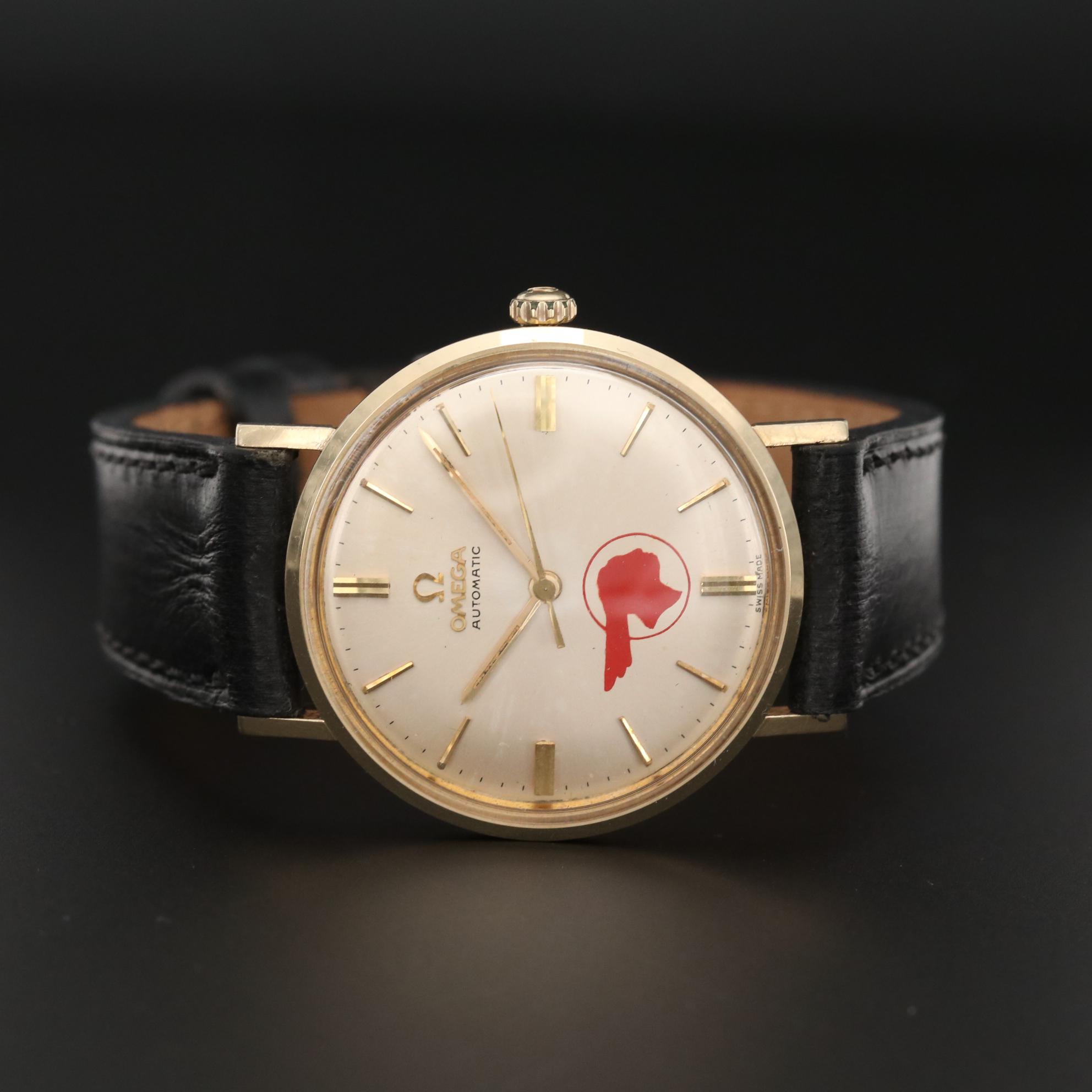 Vintage Omega Seamaster Gold Filled Watch with Pontiac Logo on Dial