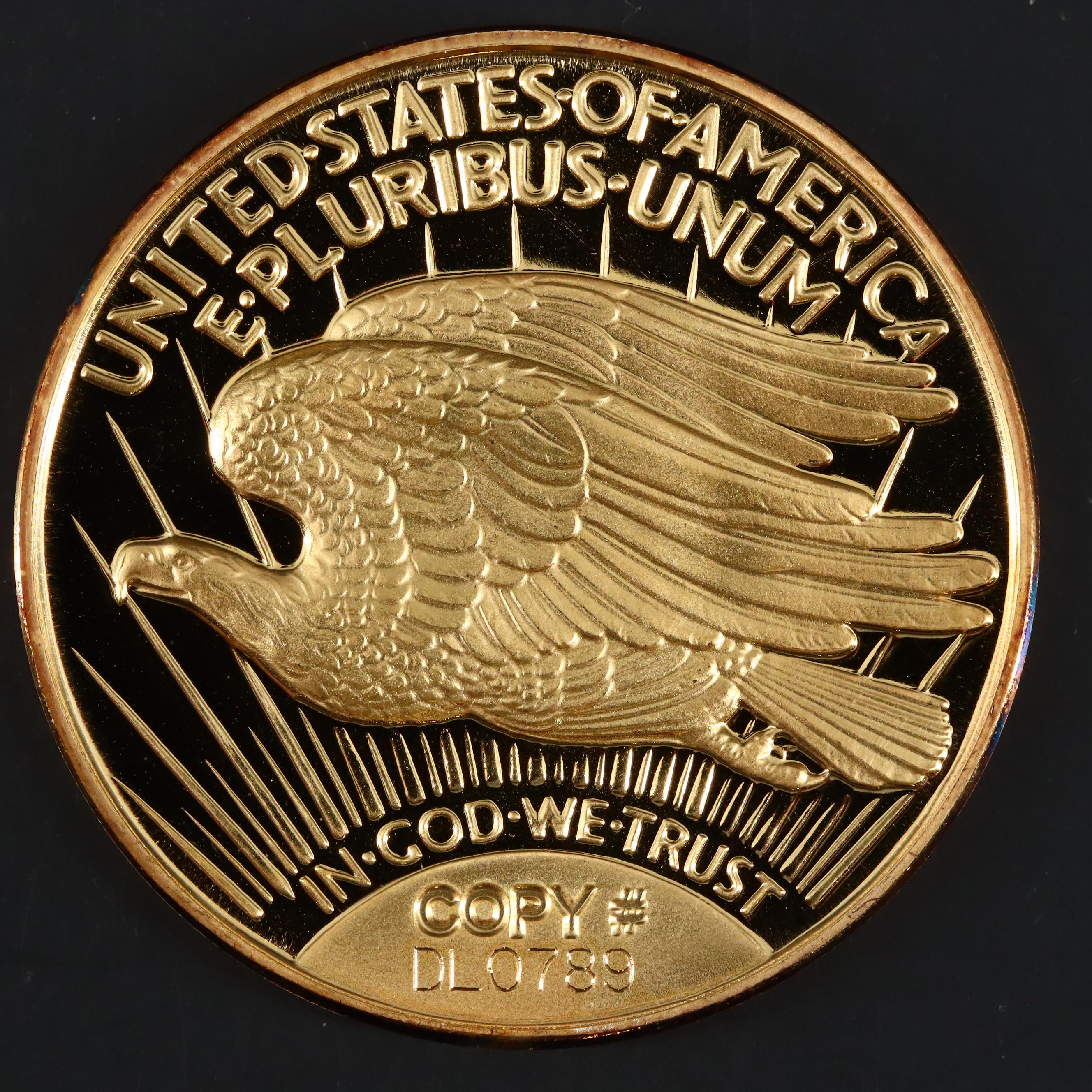 A Gold-Plated Double Eagle Replica and a Silver-Plated Morgan Dollar Replica