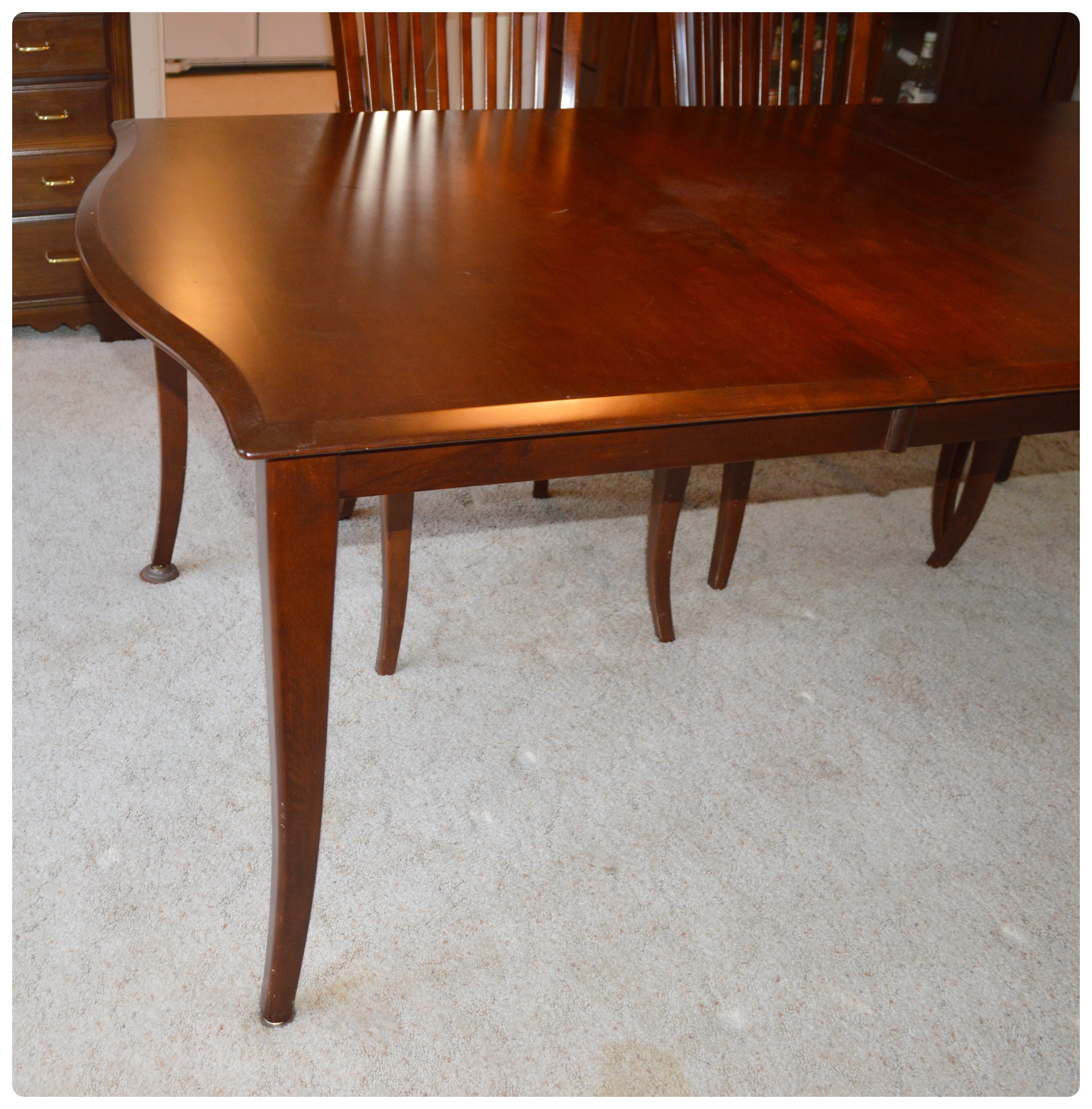 Richardson Bros. Co. Cherry Dining Table and Chairs, Late 20th Century
