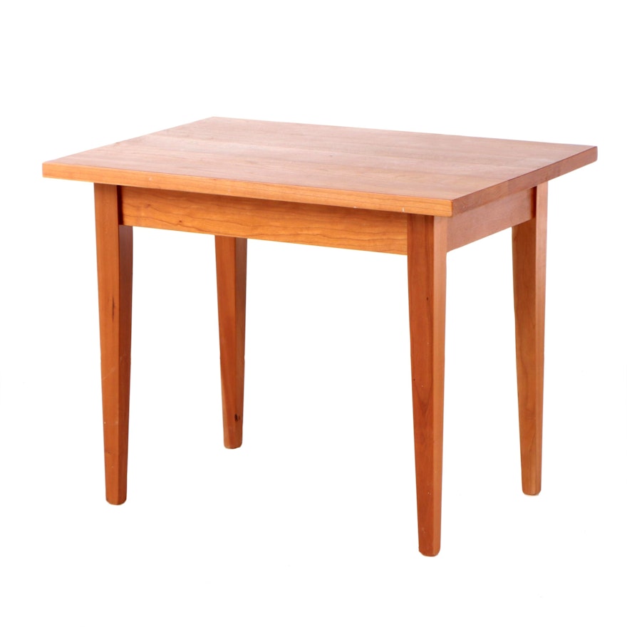 Shaker Style Walnut Finish Side Table, Contemporary