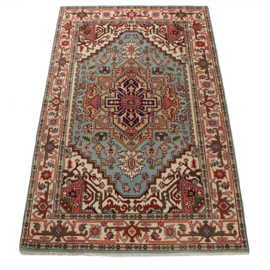 5'2 x 8'5 Hand-Knotted Indo-Persian Heriz Serapi Rug, 2010s