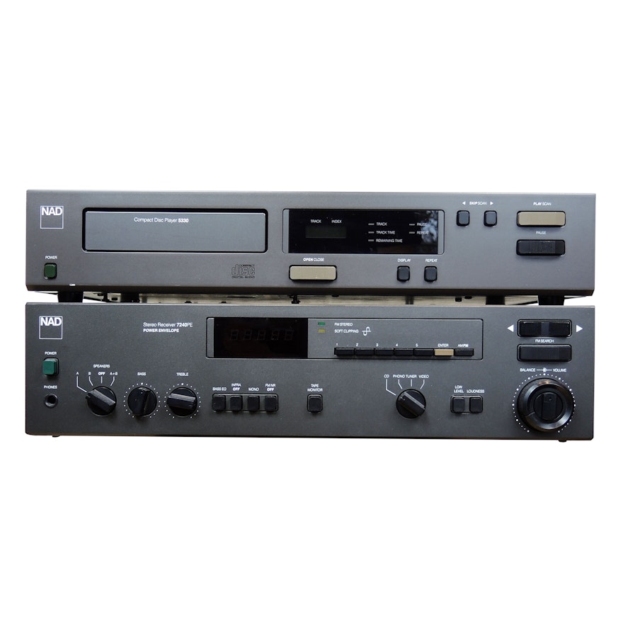 NAD 5330 Compact Disc Player and 7240PE Stereo Receiver