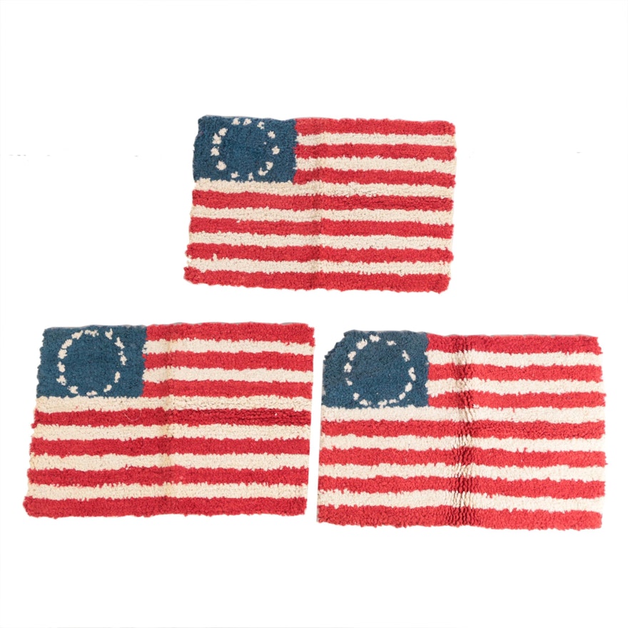 2' x 3' Country Originals Flag Themed Hooked Rugs