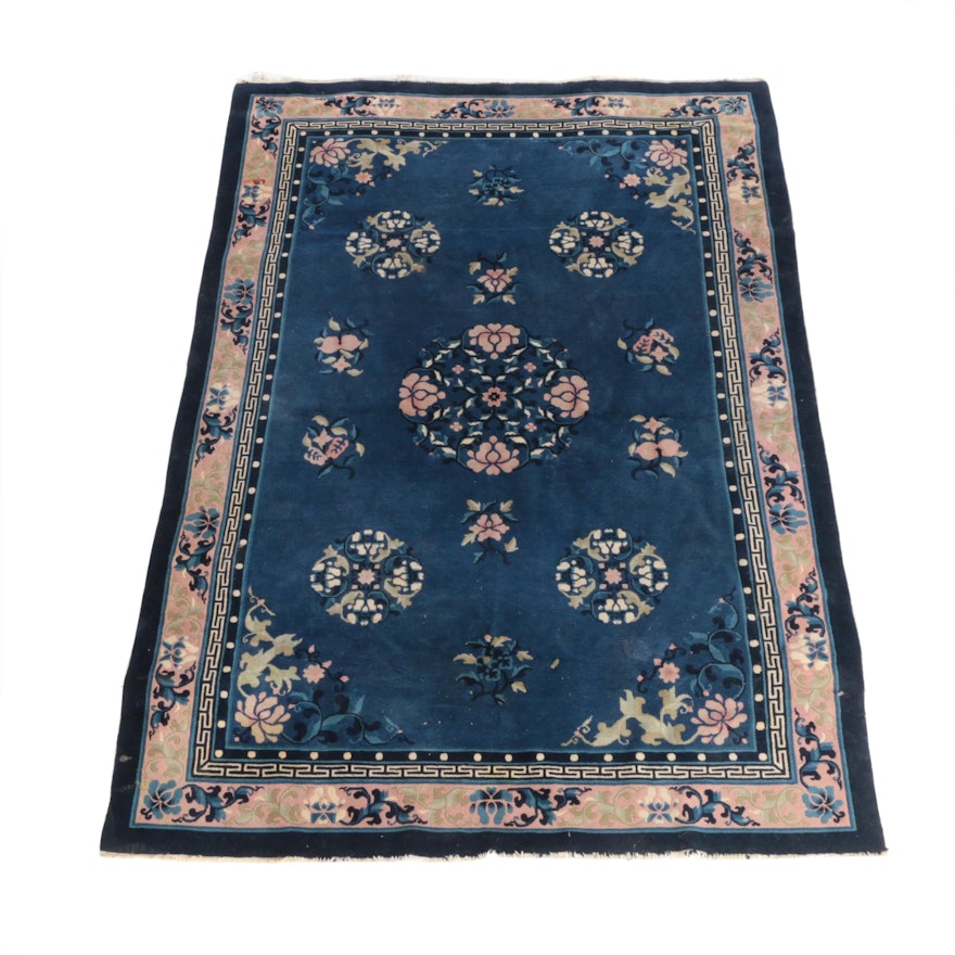 6'7 x 9'10 Hand-Knotted Chinese Peking Wool Rug