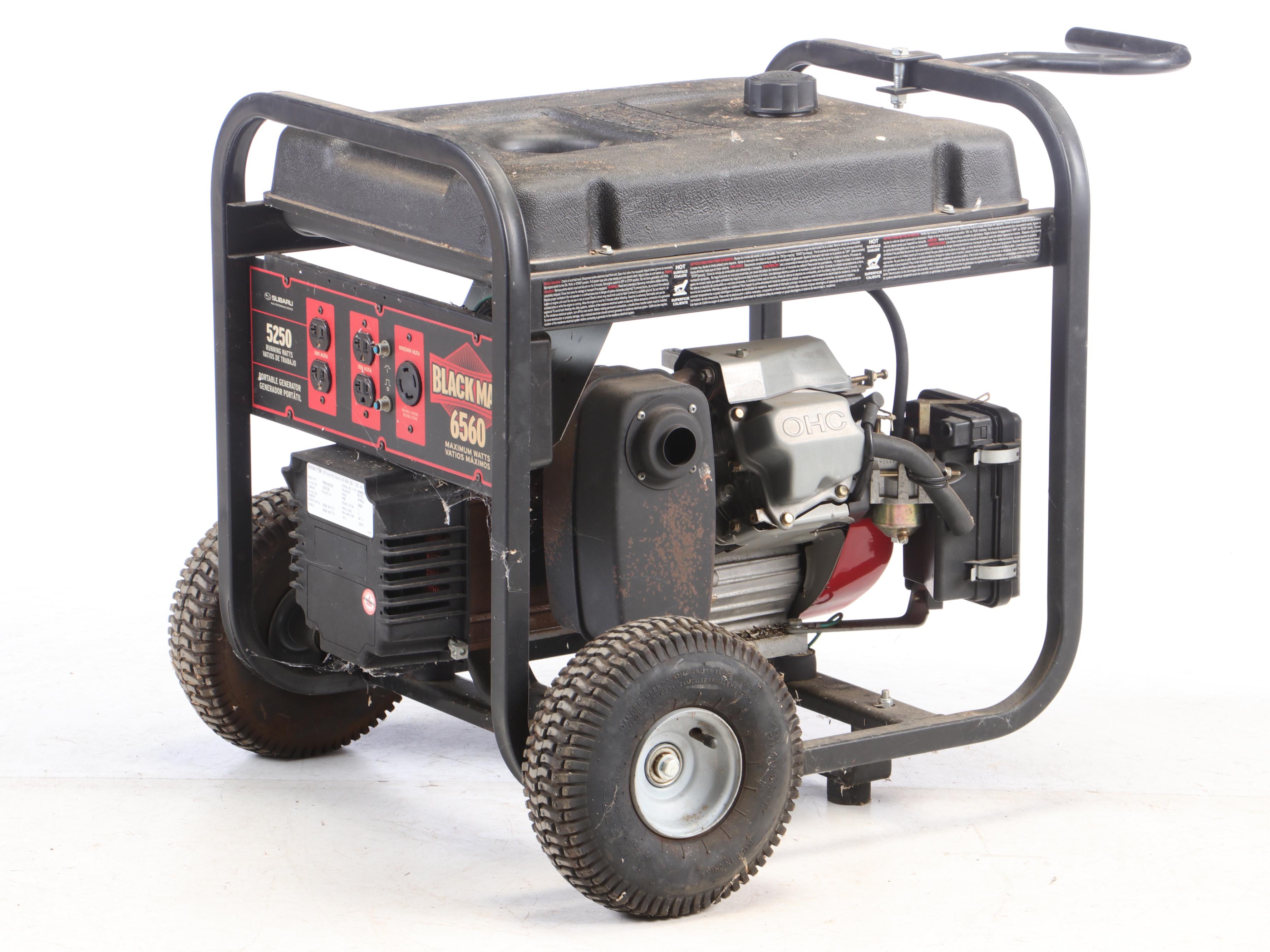 Subaru Black Max 6560 Portable Gas Operated Generator