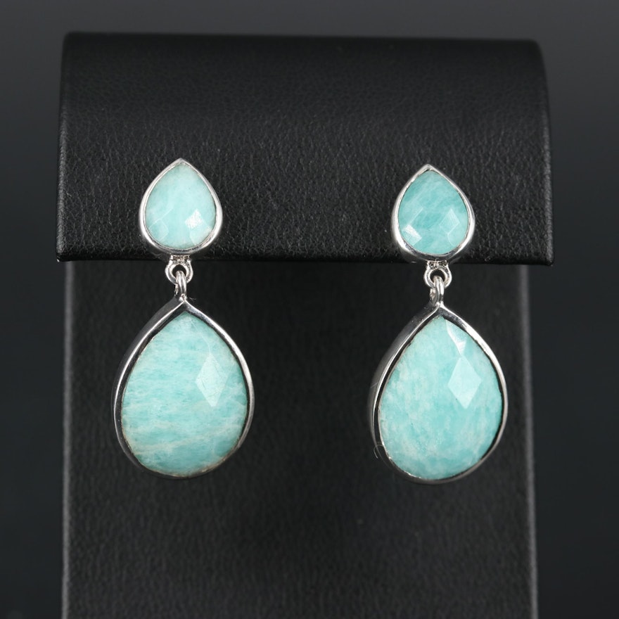 Sterling Silver Amazonite Earrings