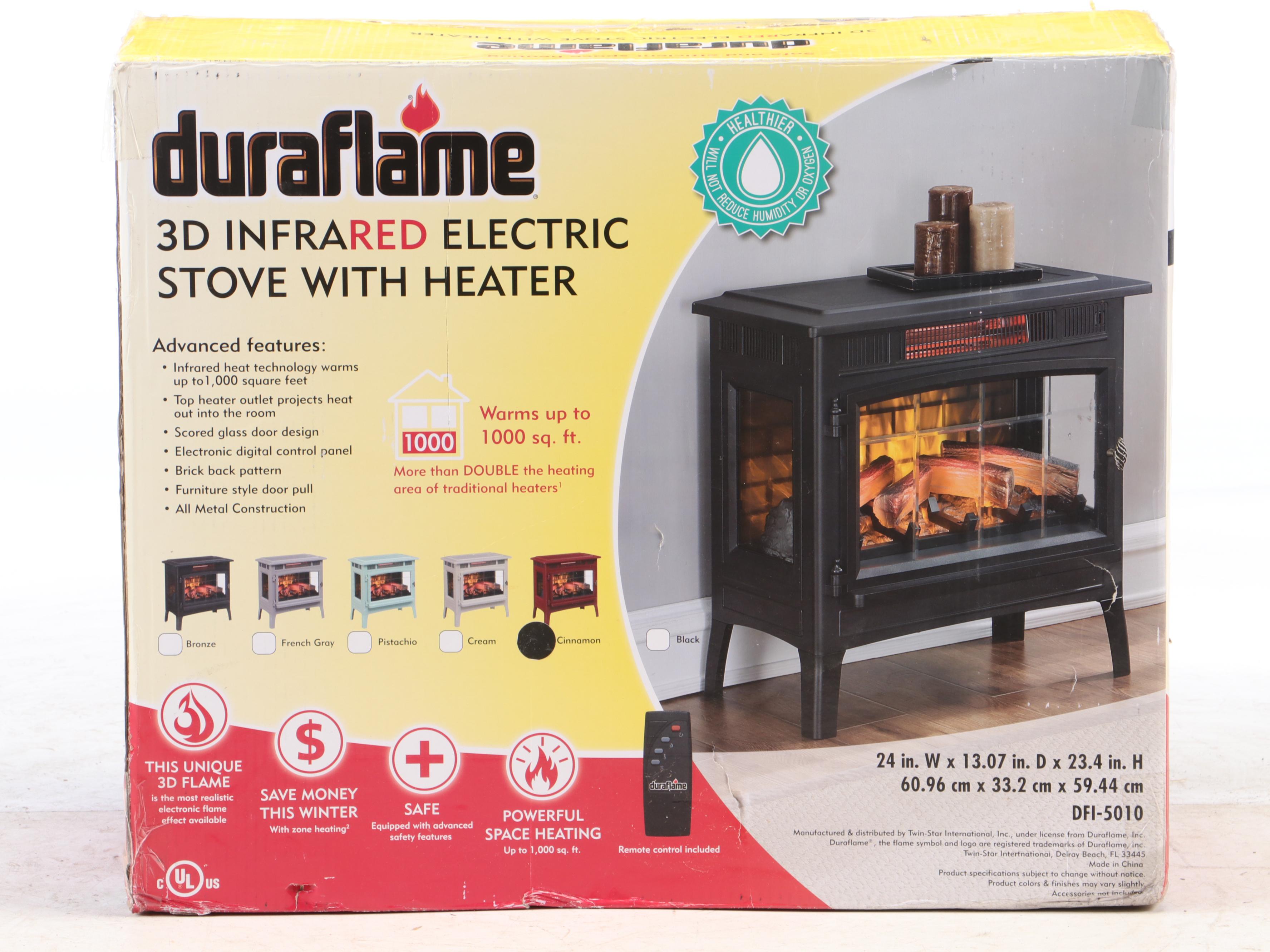 Duraflame 3D Infrared Electric Stove Fireplace with Remote