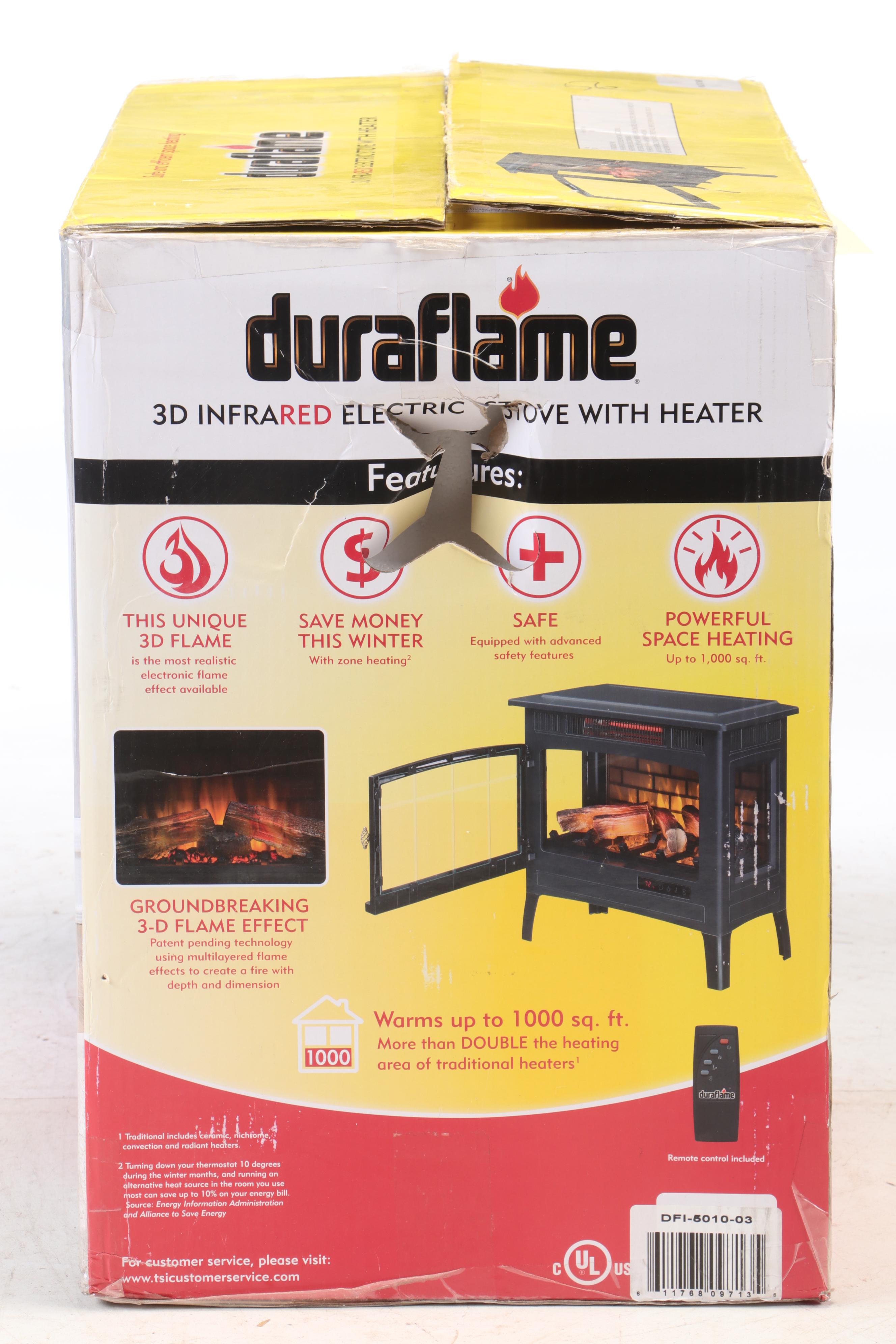 Duraflame 3D Infrared Electric Stove Fireplace with Remote