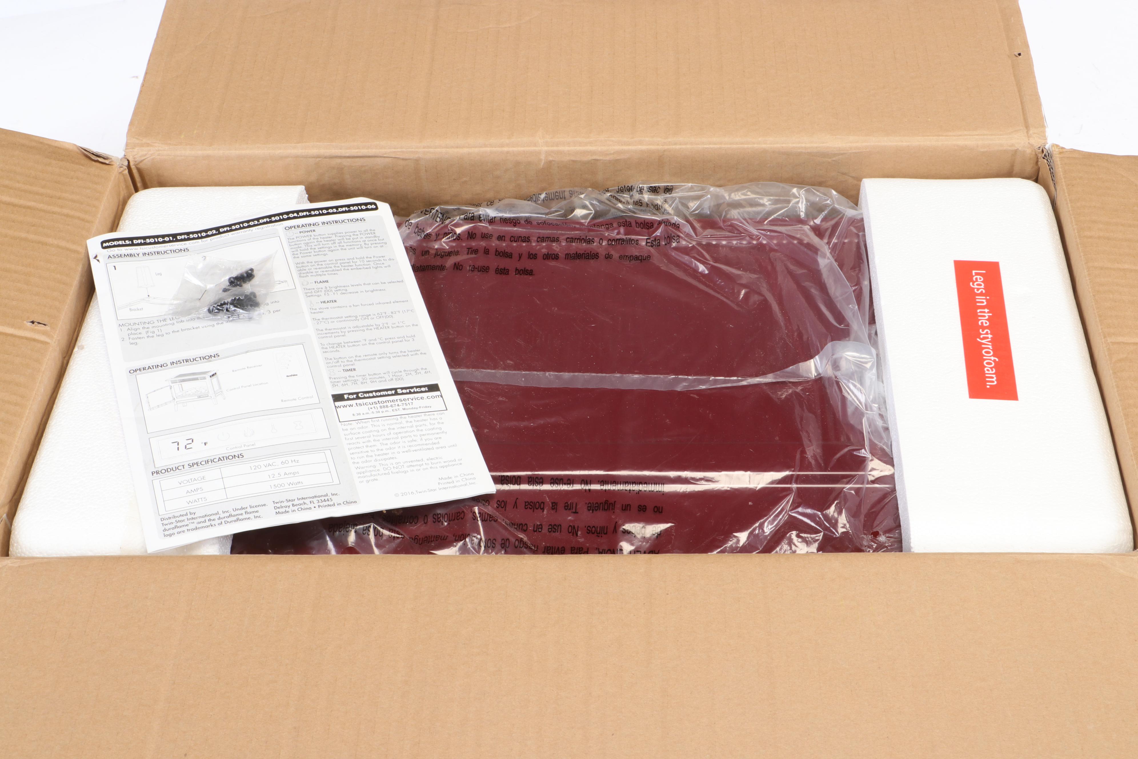 Duraflame 3D Infrared Electric Stove Fireplace with Remote