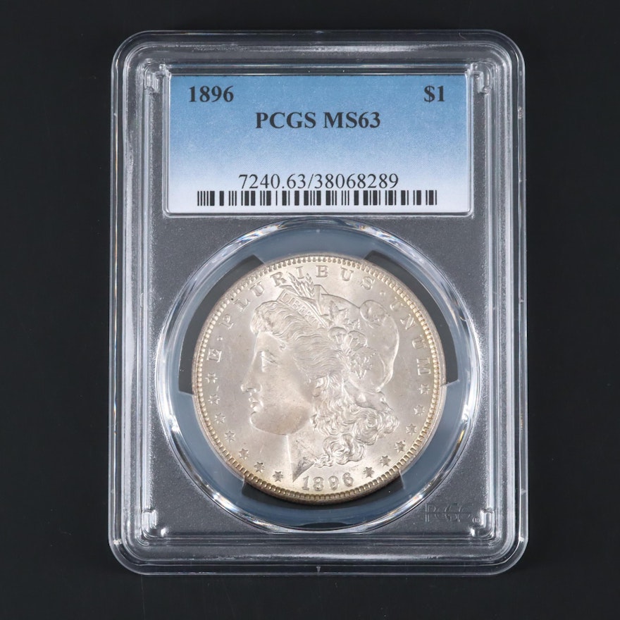 PCGS Graded MS63 1896 Morgan Silver Dollar