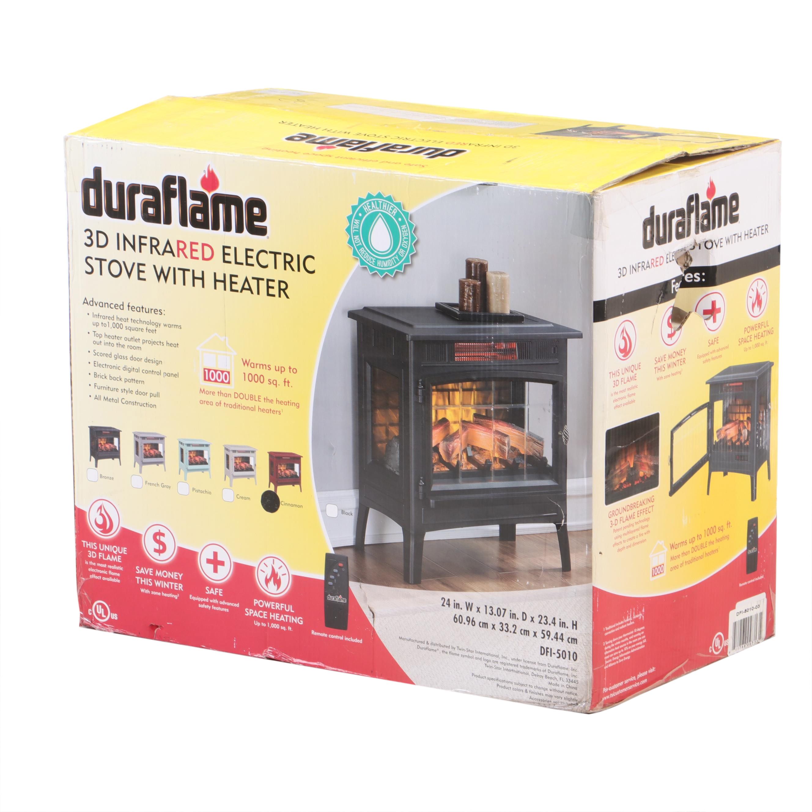 Duraflame 3D Infrared Electric Stove Fireplace with Remote