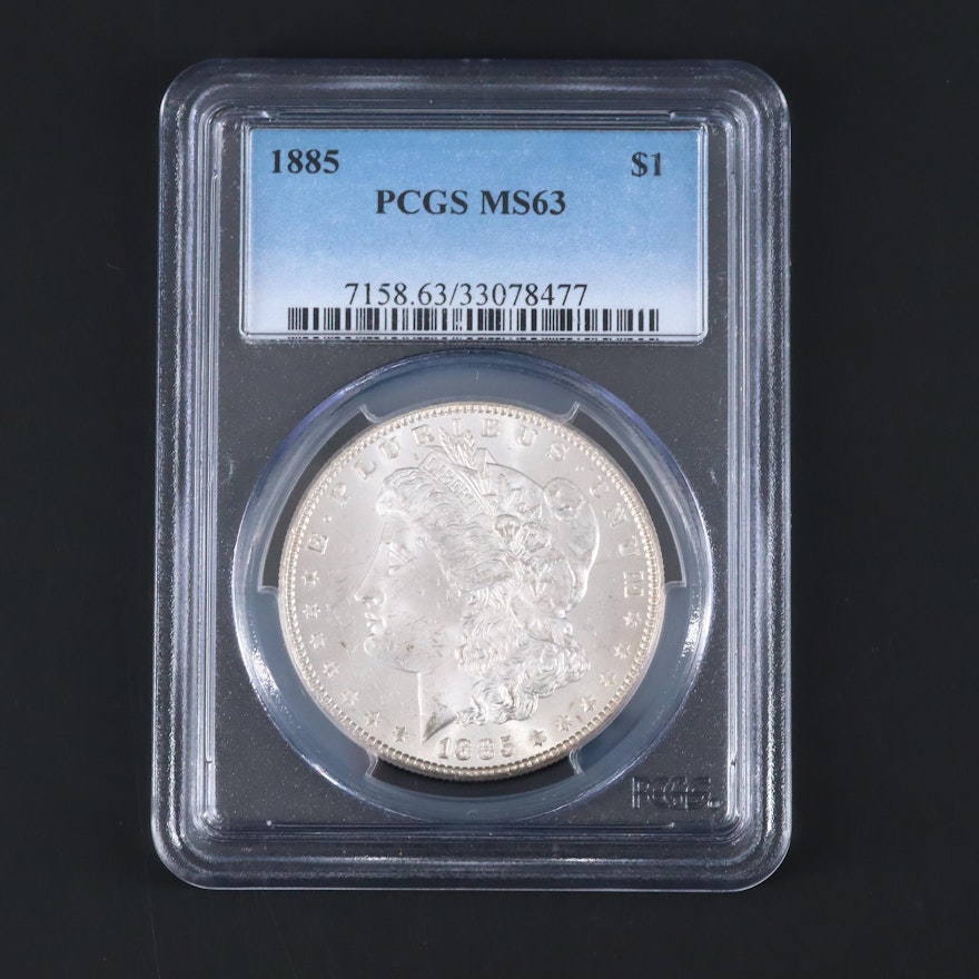 PCGS Graded MS63 1885 Morgan Silver Dollar