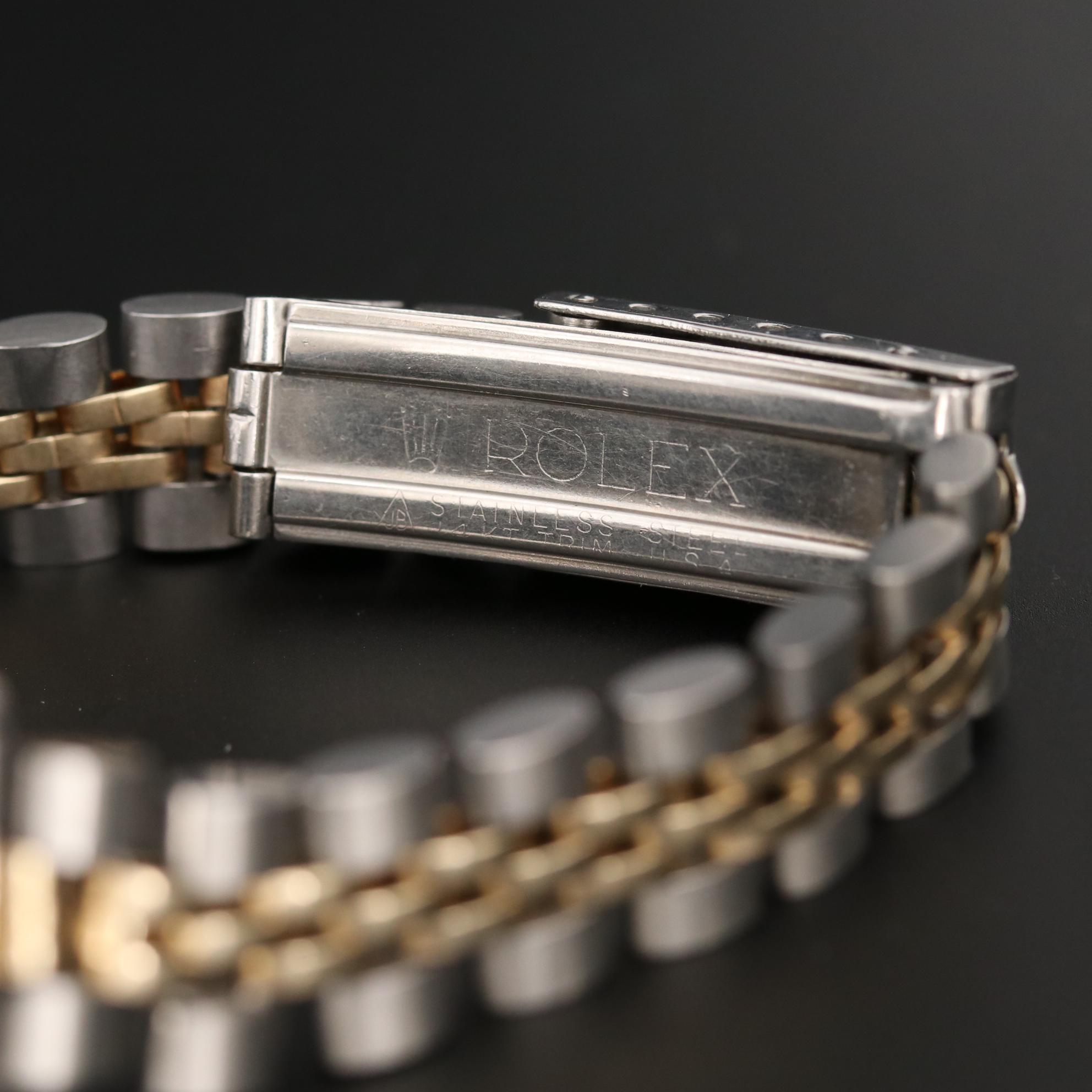 Rolex Date 18K Gold, Diamond and Stainless Steel Watch with 14K Bracelet, 1978