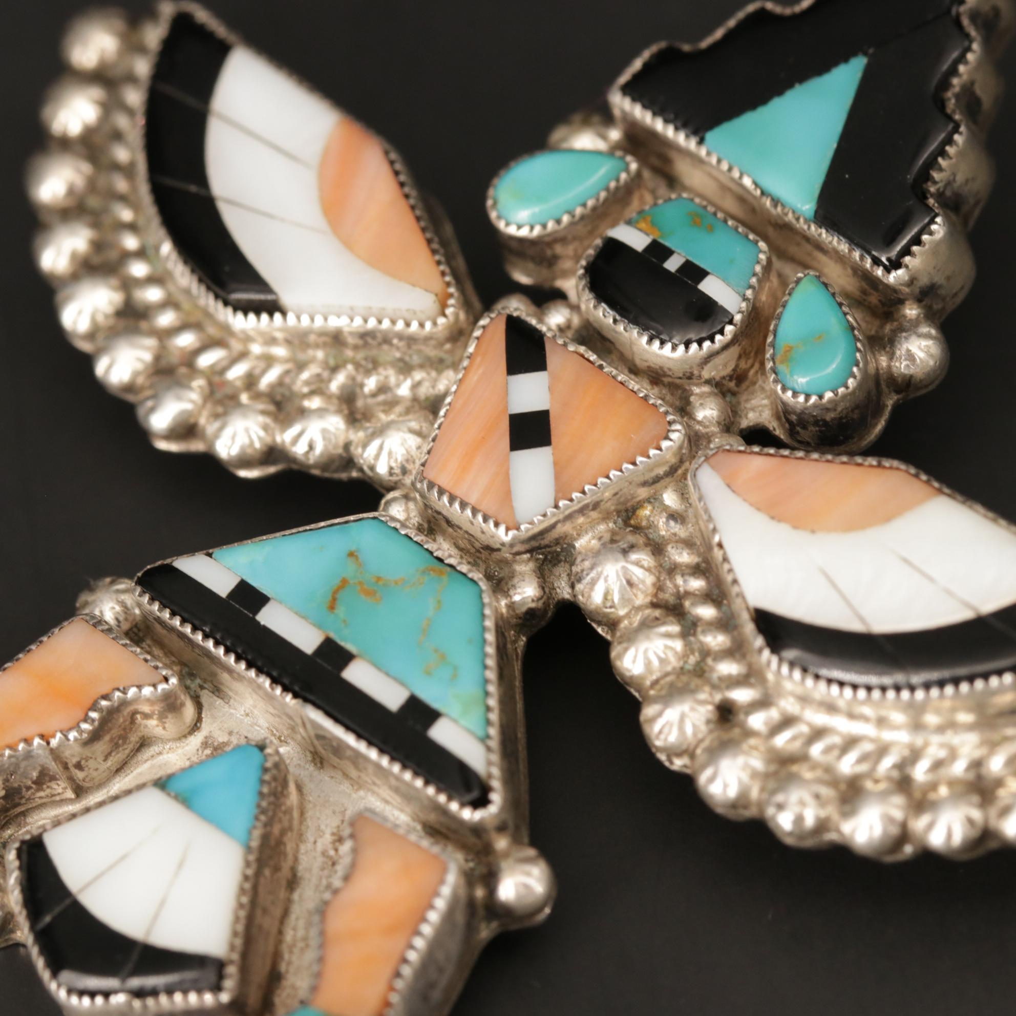 Sterling Silver Zuni Knifewing Brooch