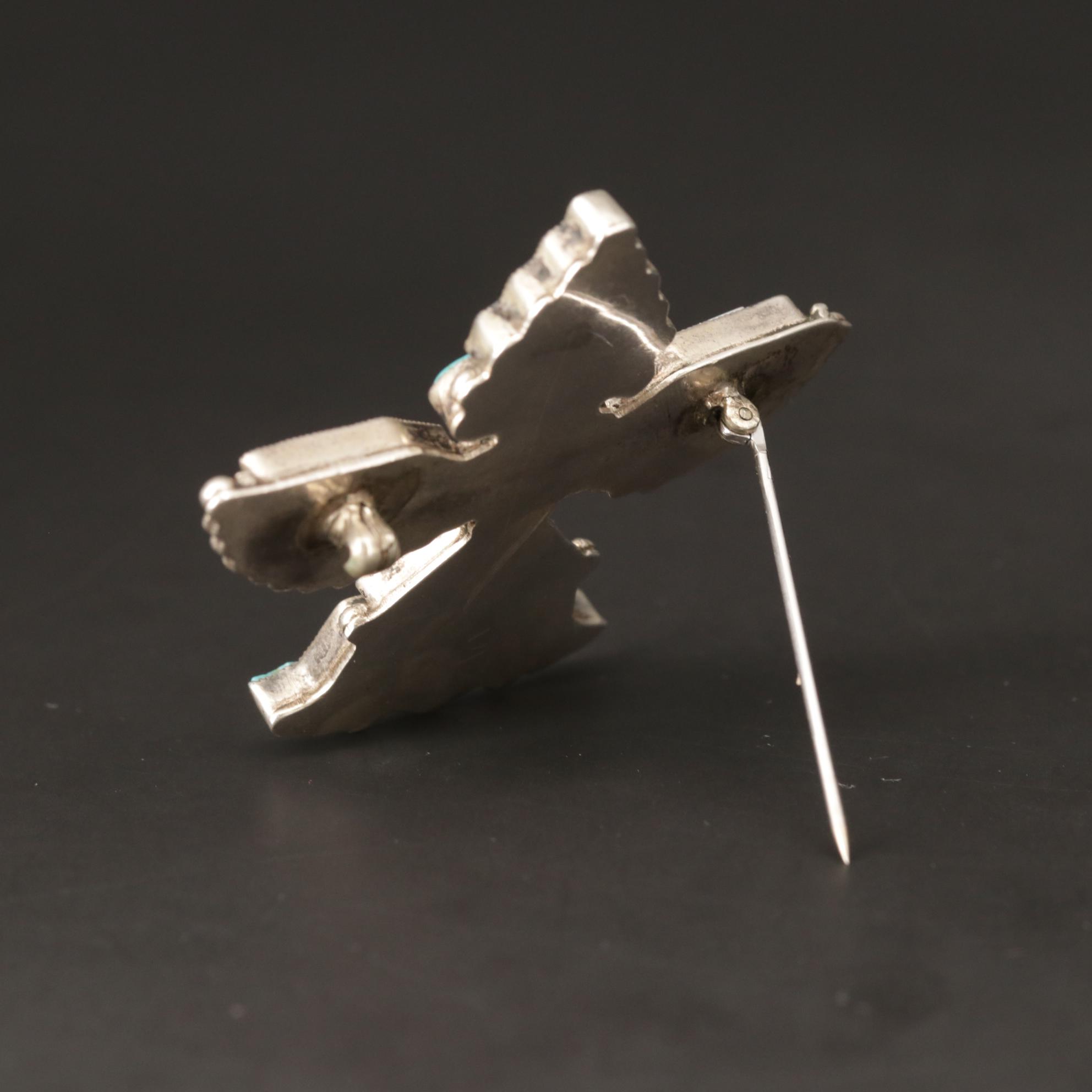 Sterling Silver Zuni Knifewing Brooch