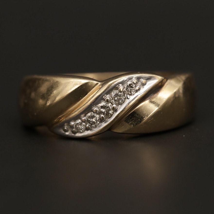 10K Yellow Gold Diamond Ring