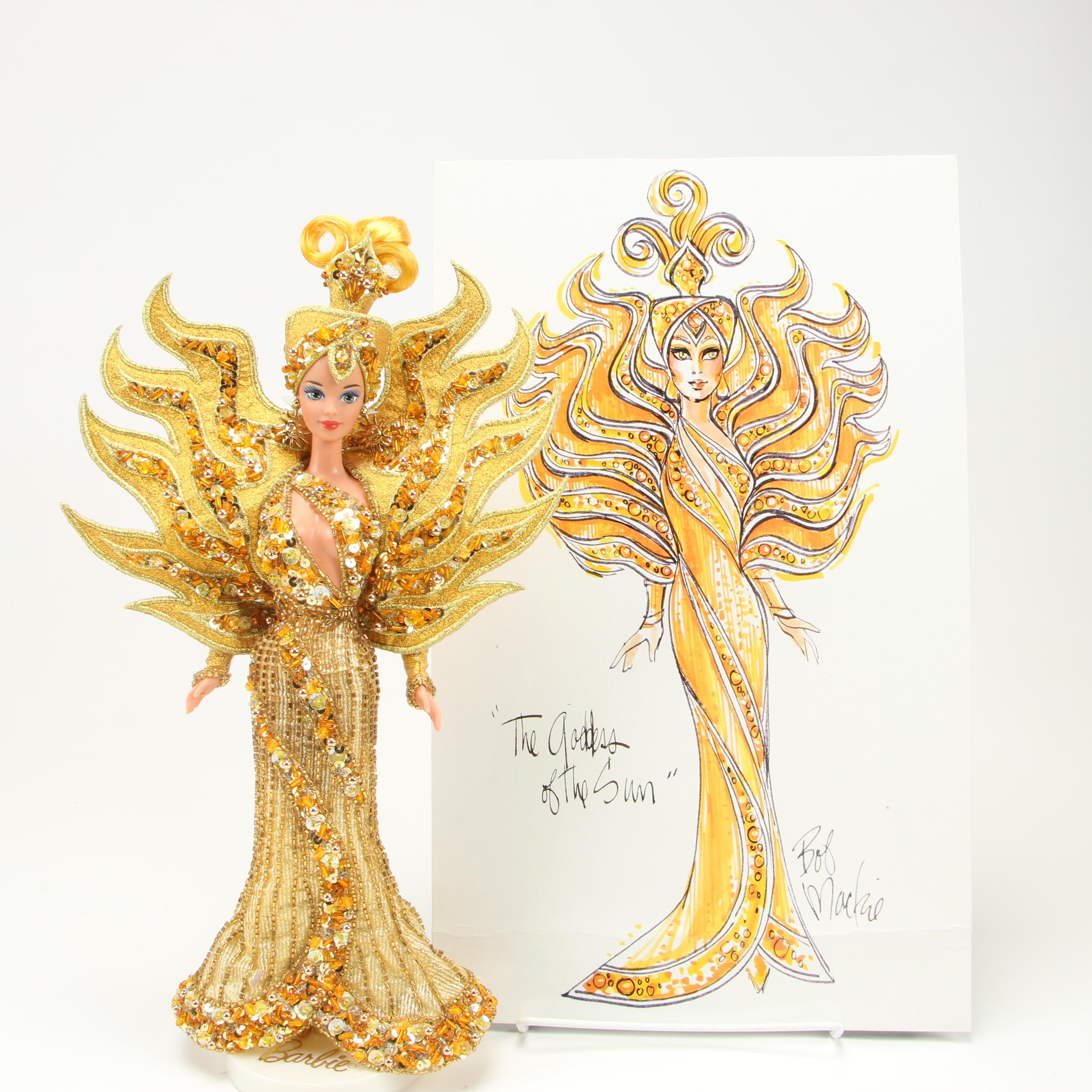 Bob Mackie "Moon Goddess" and "Goddess of the Sun" Barbie Fashion Dolls
