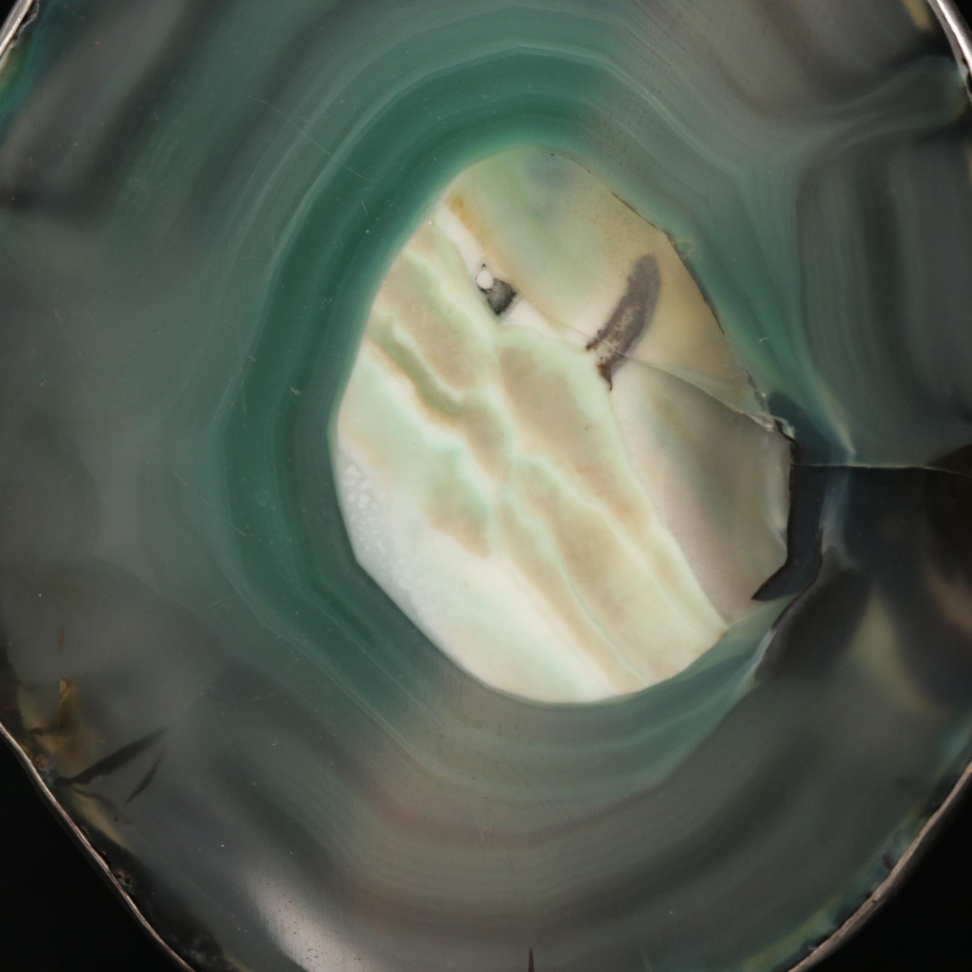 Sterling Silver Agate Pendant