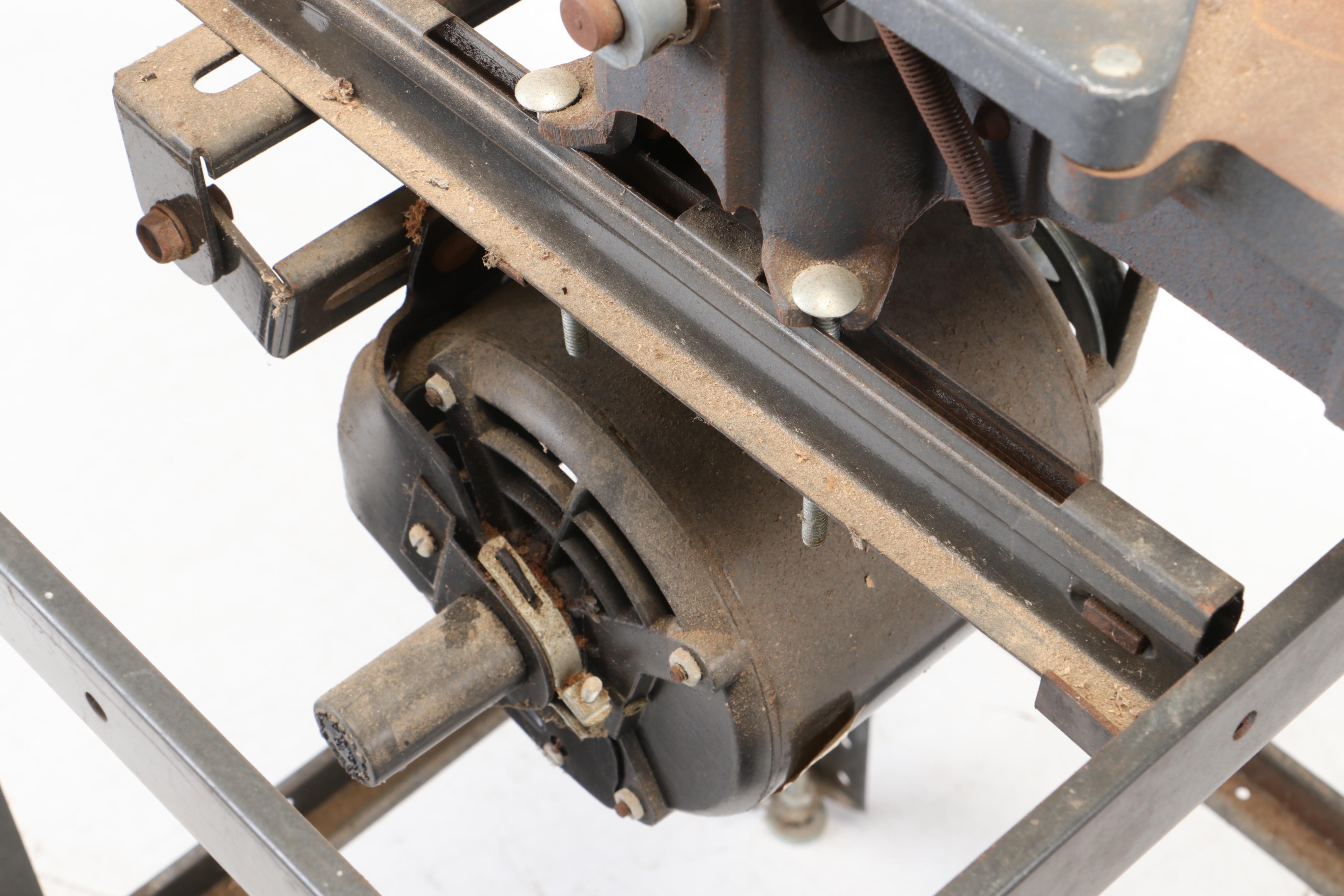 Sear Roebuck Electric Jointer Planer on Metal Stand, Mid to Late 20th Century