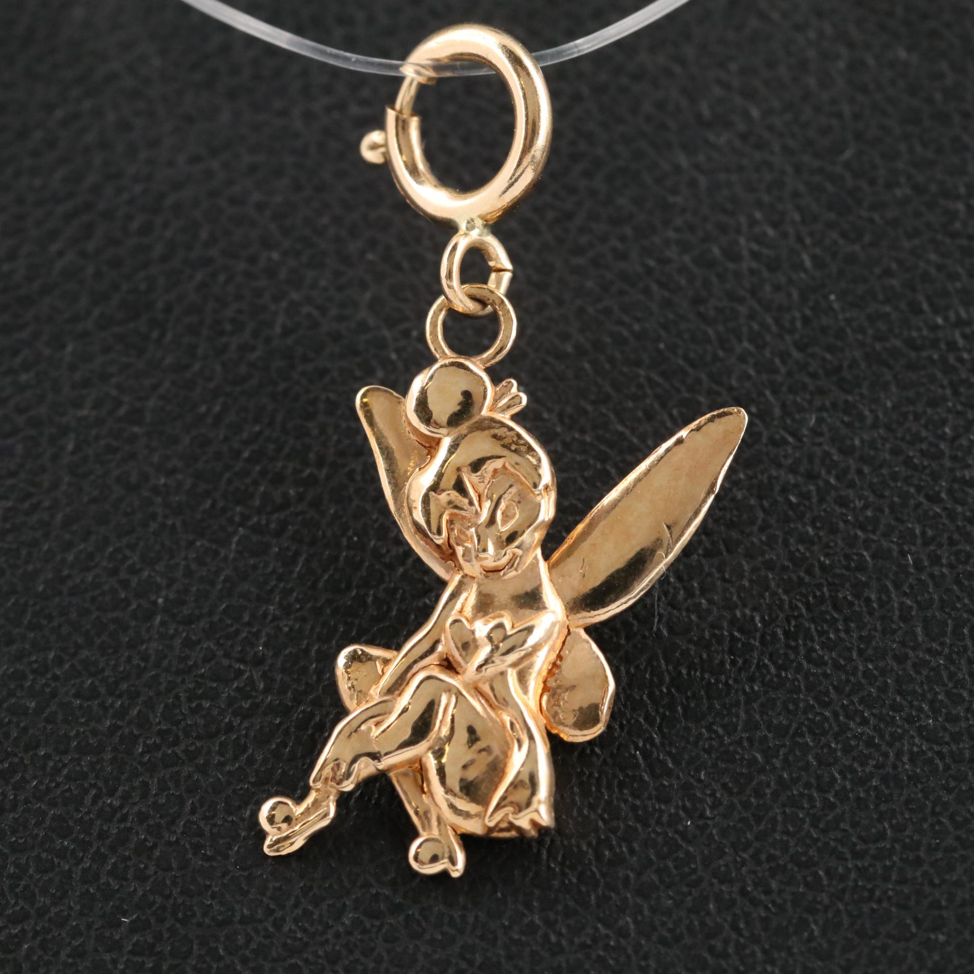 Disney "Tinkerbell" 14K Yellow Gold Charm
