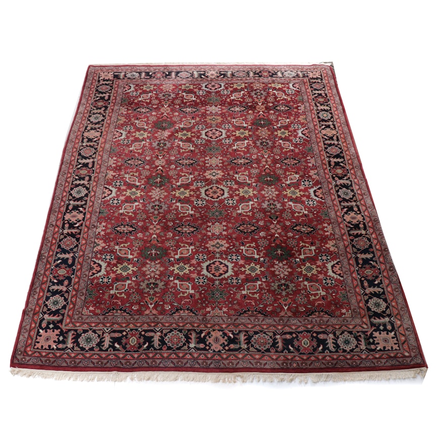 10'1 x 14'1 Hand-Knotted Indo-Persian Mahal Room Size Rug, 2000s