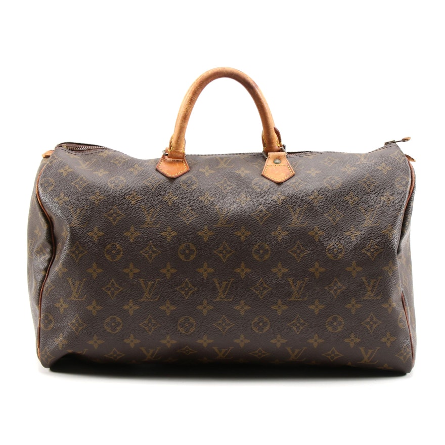 Louis Vuitton Speedy 40 Bag in Monogram Canvas and Leather