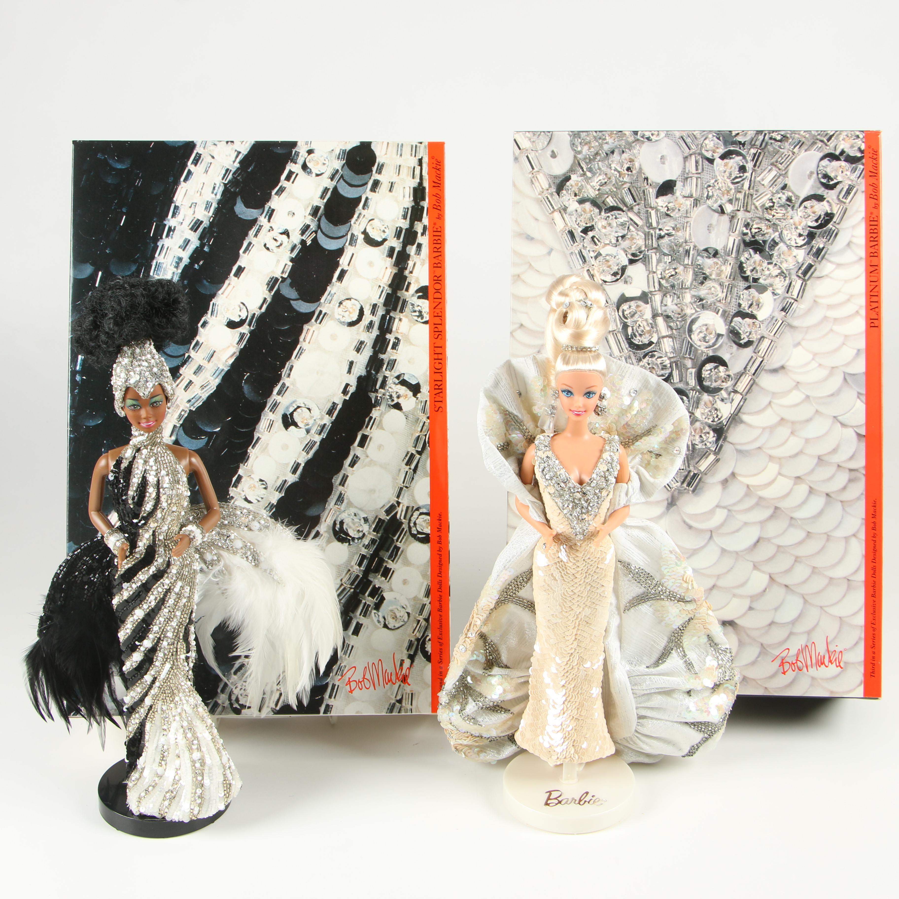 Bob Mackie "Starlight Splendor" and "Platinum Barbie" Collector Dolls