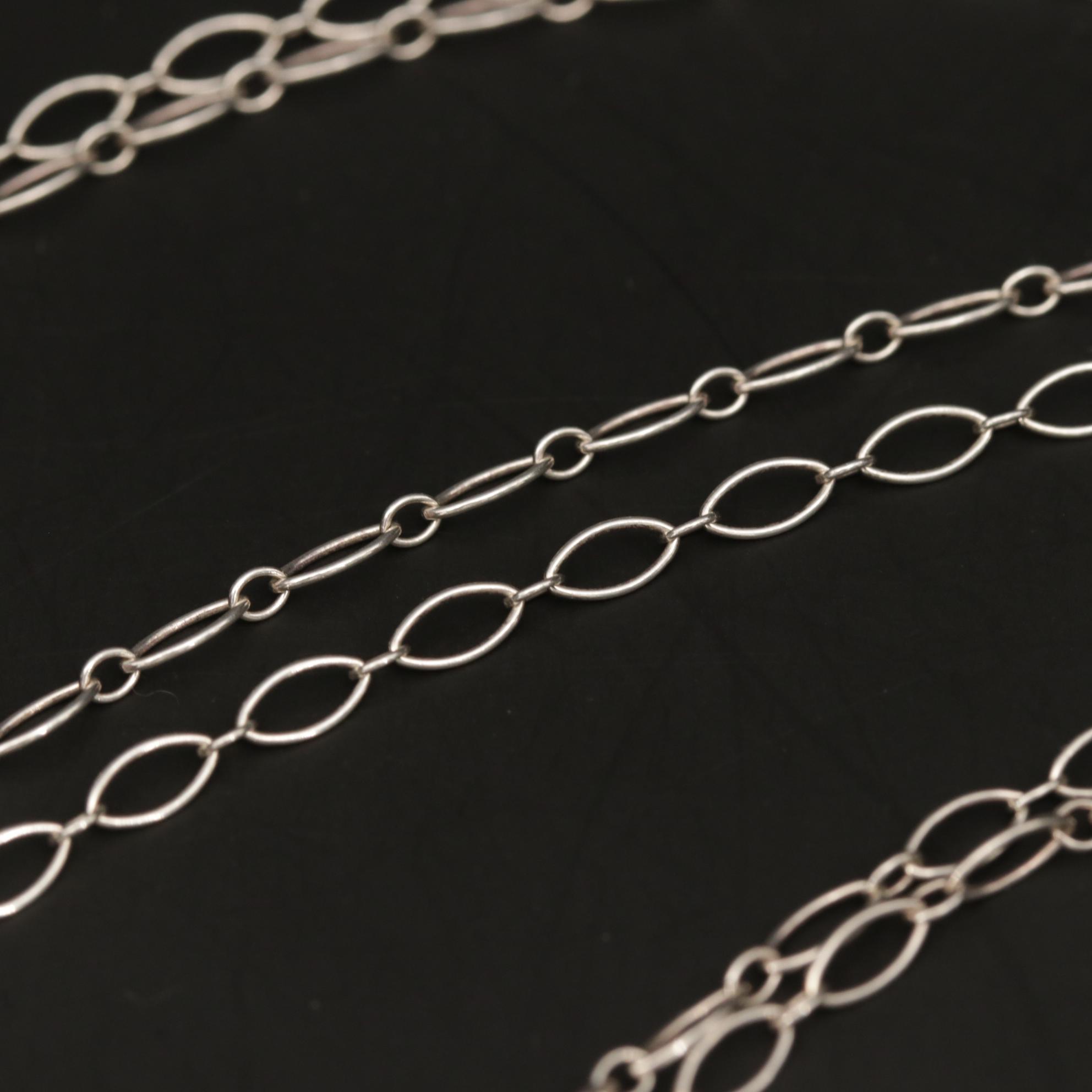 Tiffany & Co. "Daisy Key" Sterling Silver Diamond Pendant Necklace