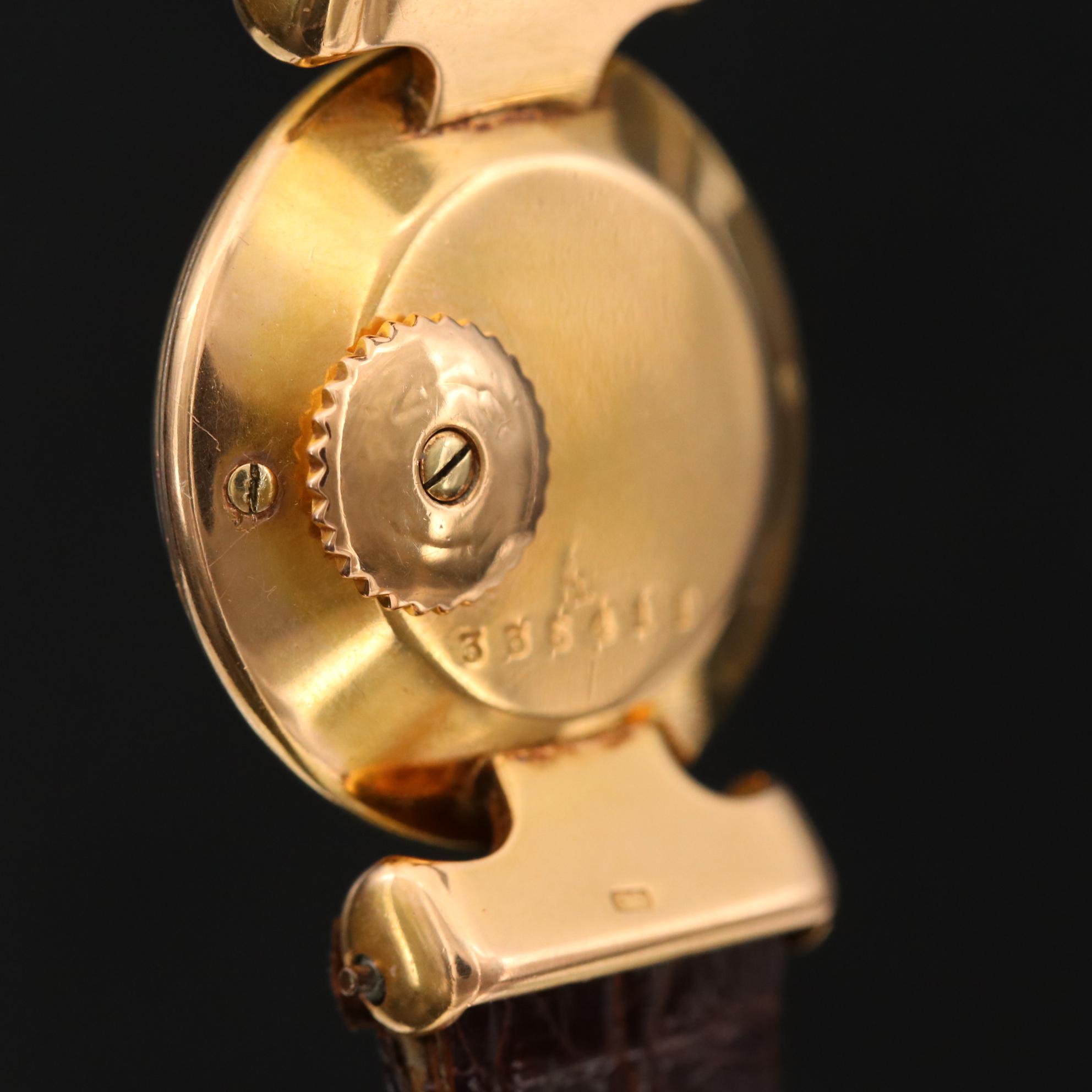 Vintage Jaeger LeCoultre 18K Gold Back Wind Watch