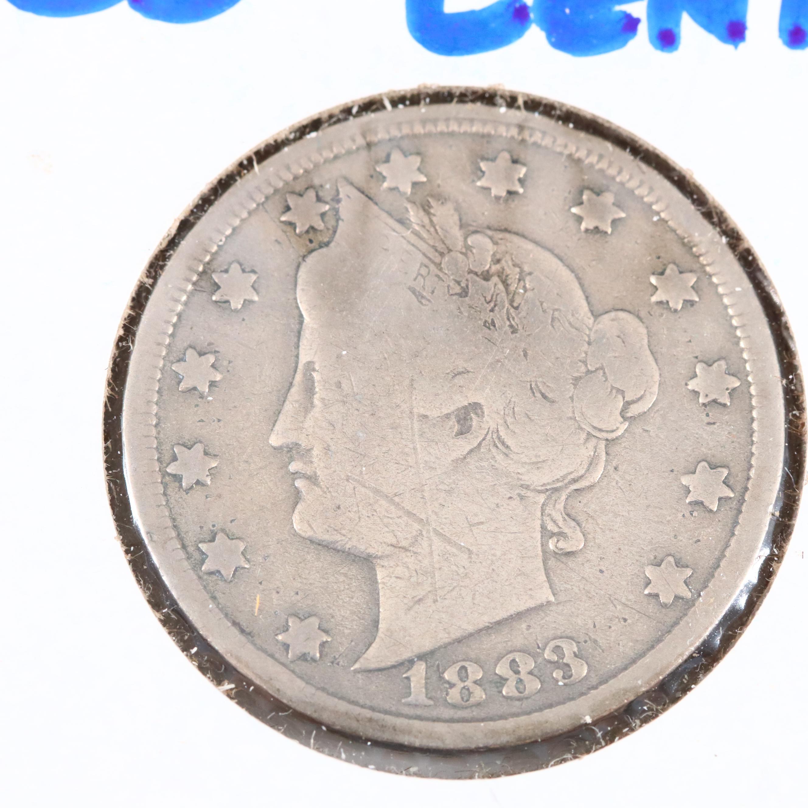 Antique American Nickel Assortment Including Shield and Liberty Nickels