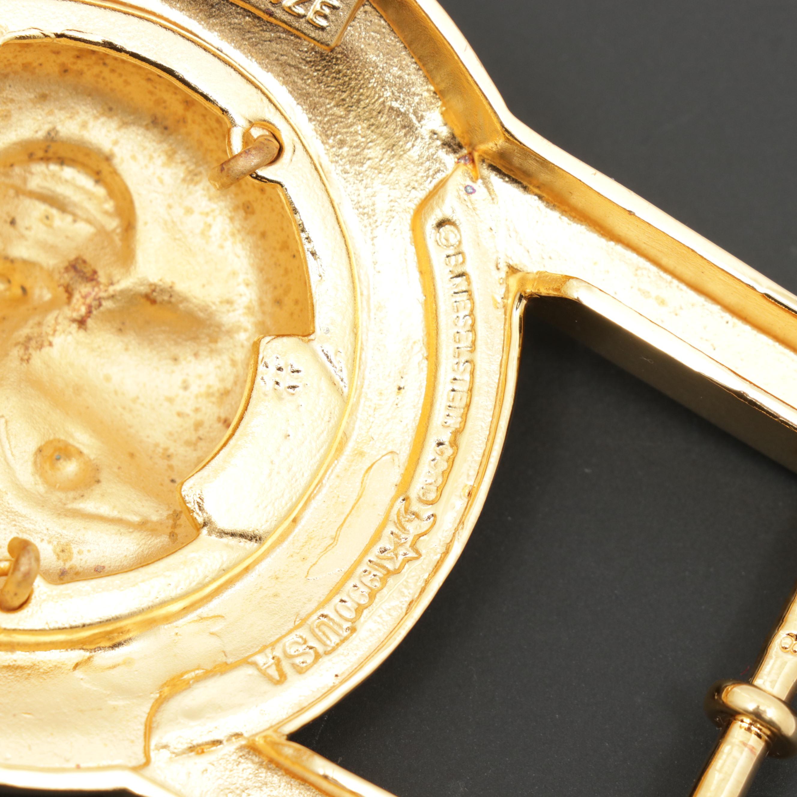 Barry Kieselstein-Cord Art Bronze Sun Face Belt Buckle