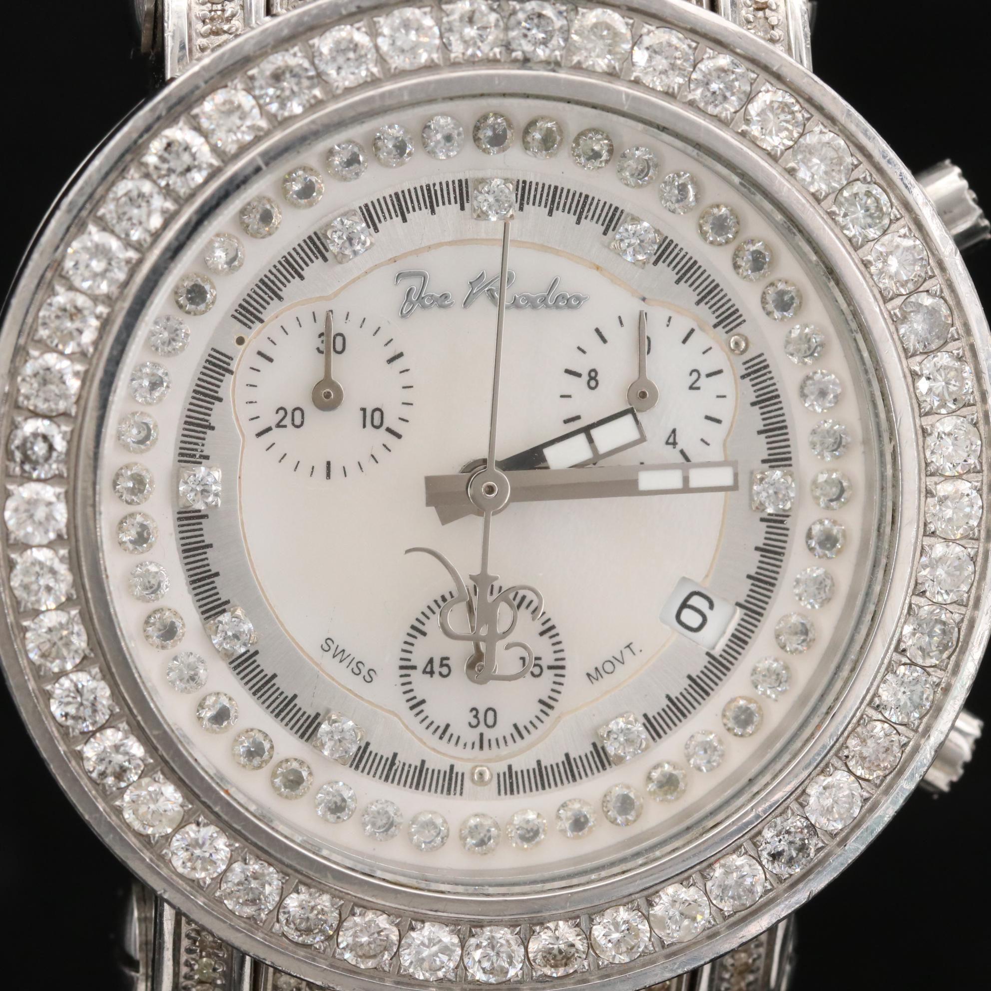 Joe Rodeo Stainless Steel and 5.82 CTW Diamond Quartz Watch