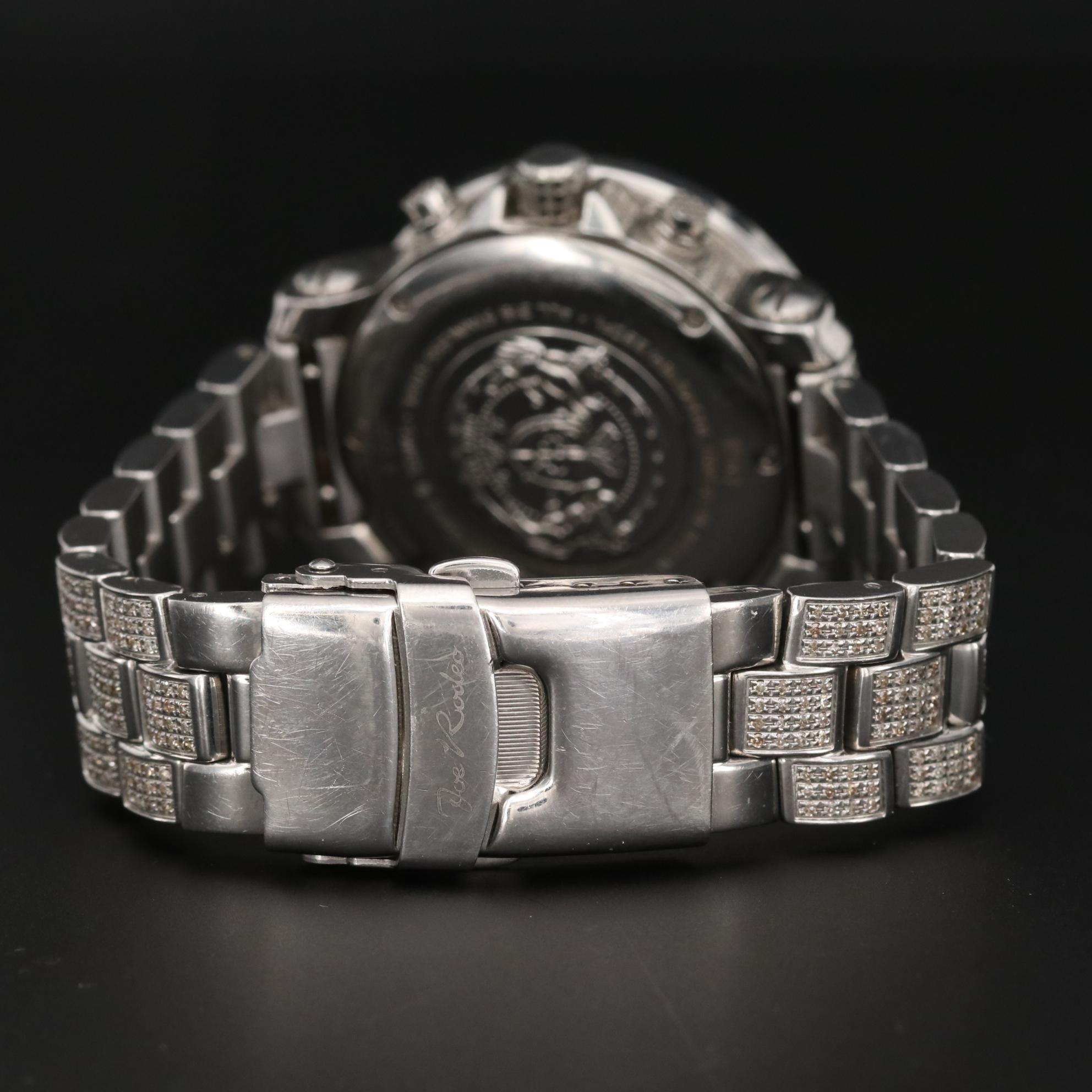 Joe Rodeo Stainless Steel and 5.82 CTW Diamond Quartz Watch