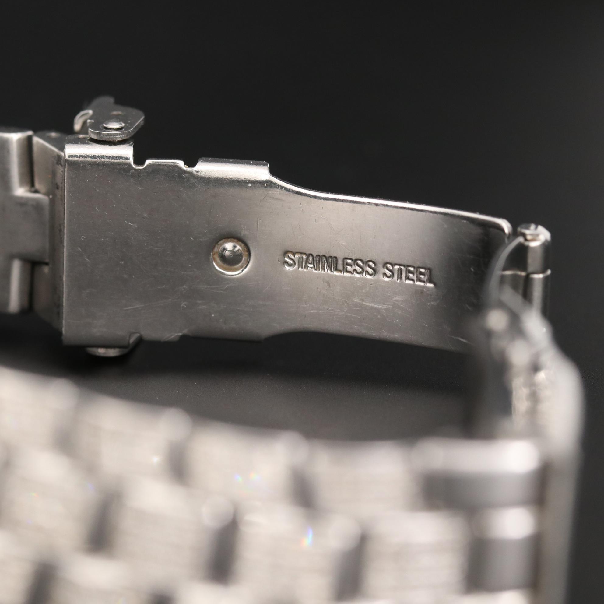 Joe Rodeo Stainless Steel and 5.82 CTW Diamond Quartz Watch