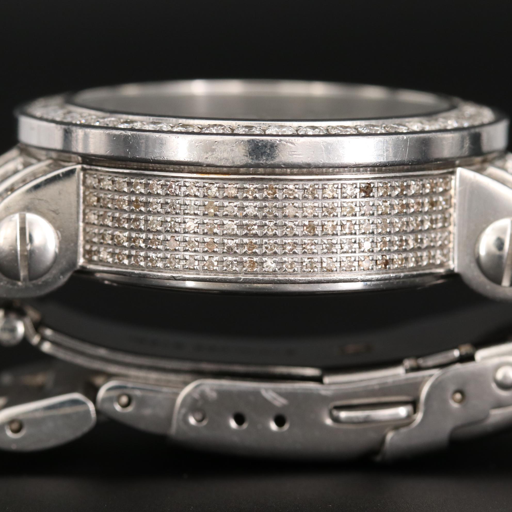 Joe Rodeo Stainless Steel and 5.82 CTW Diamond Quartz Watch