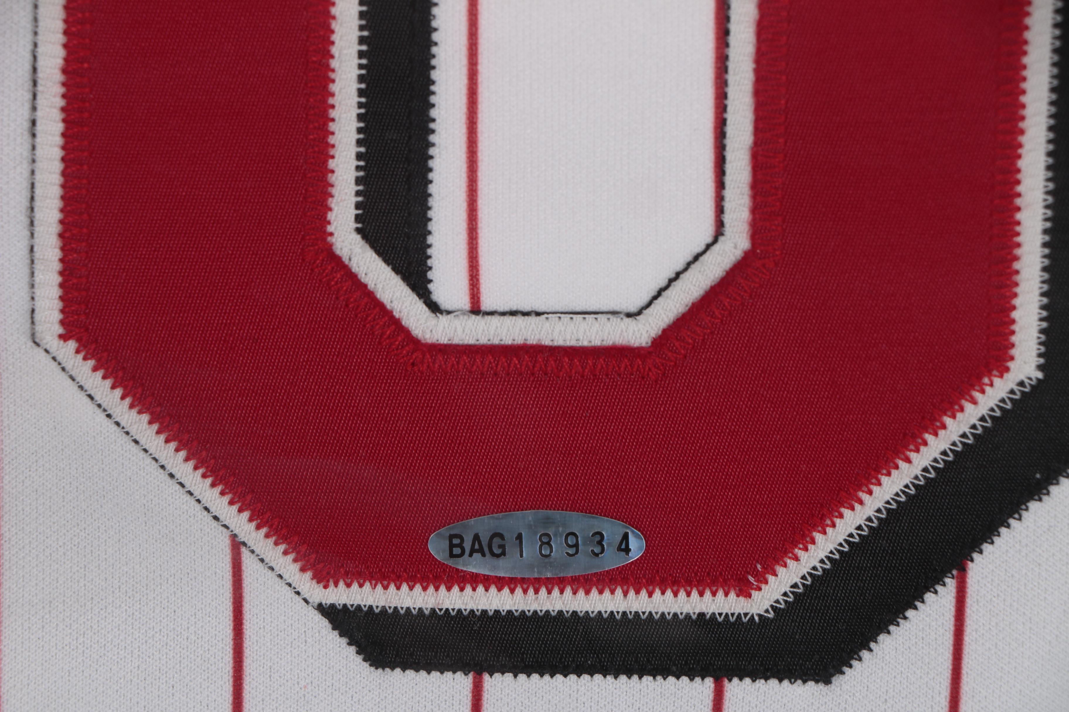 Ken Griffey Jr. Signed Cincinnati Reds Baseball Jersey in Shadow Box Frame, UD
