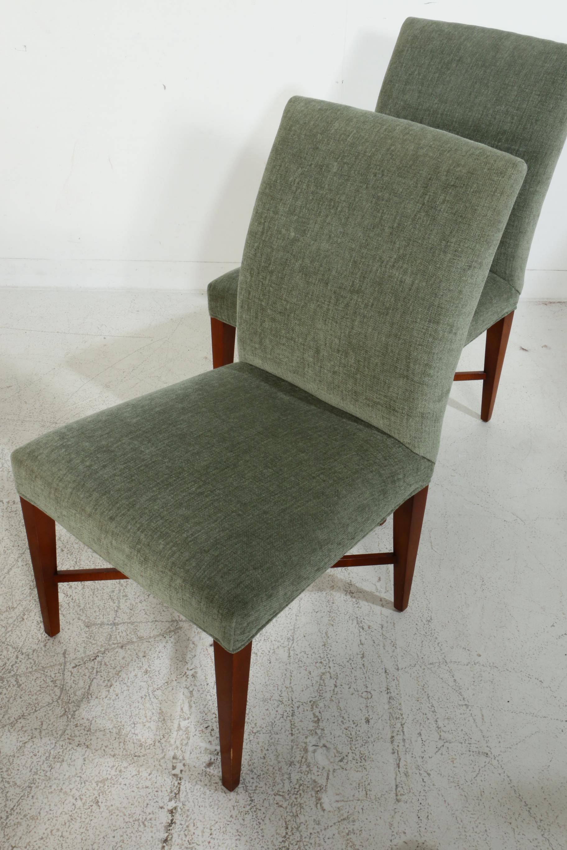 Baker Furniture Upholstered Dining Chairs, Contemporary