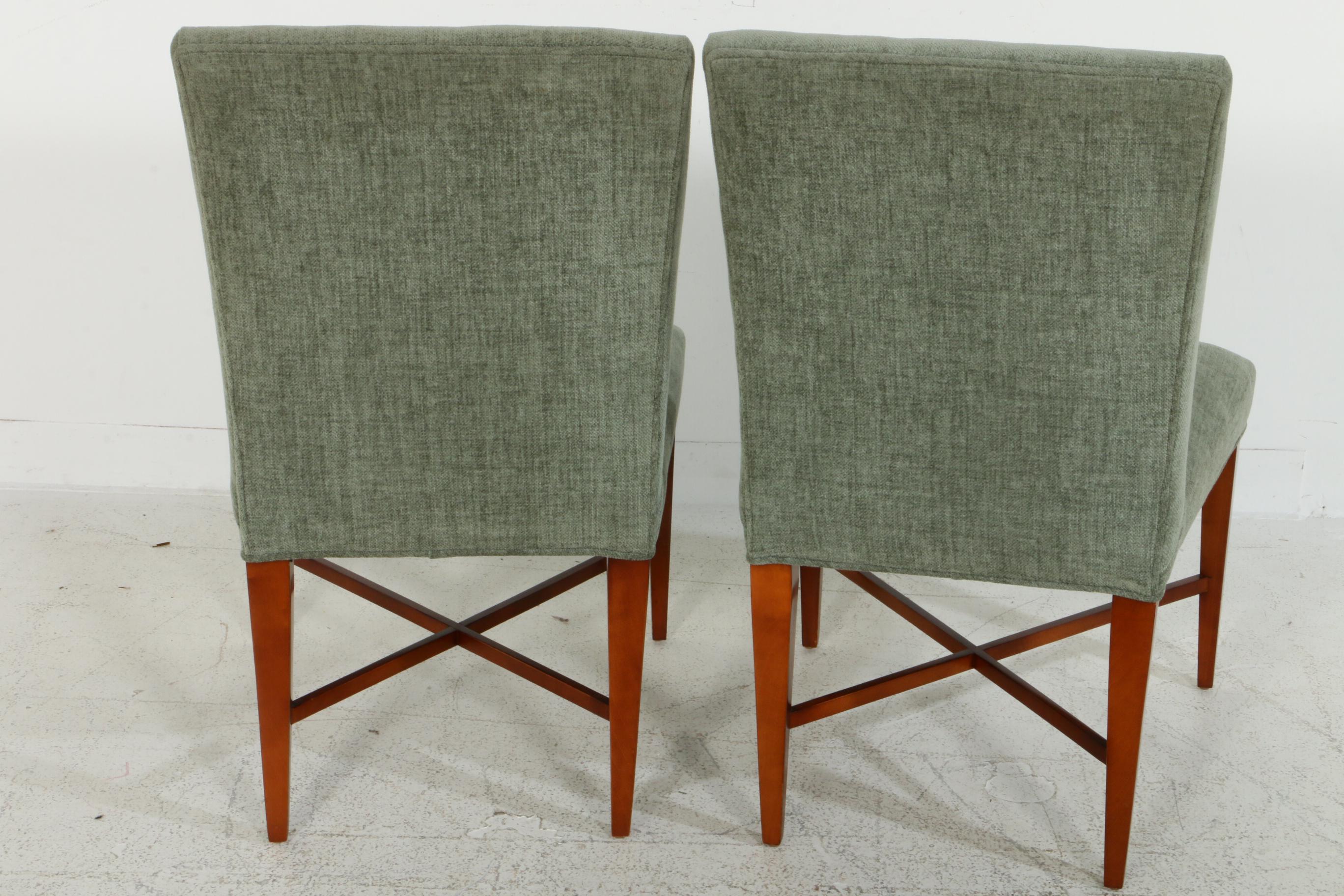 Baker Furniture Upholstered Dining Chairs, Contemporary