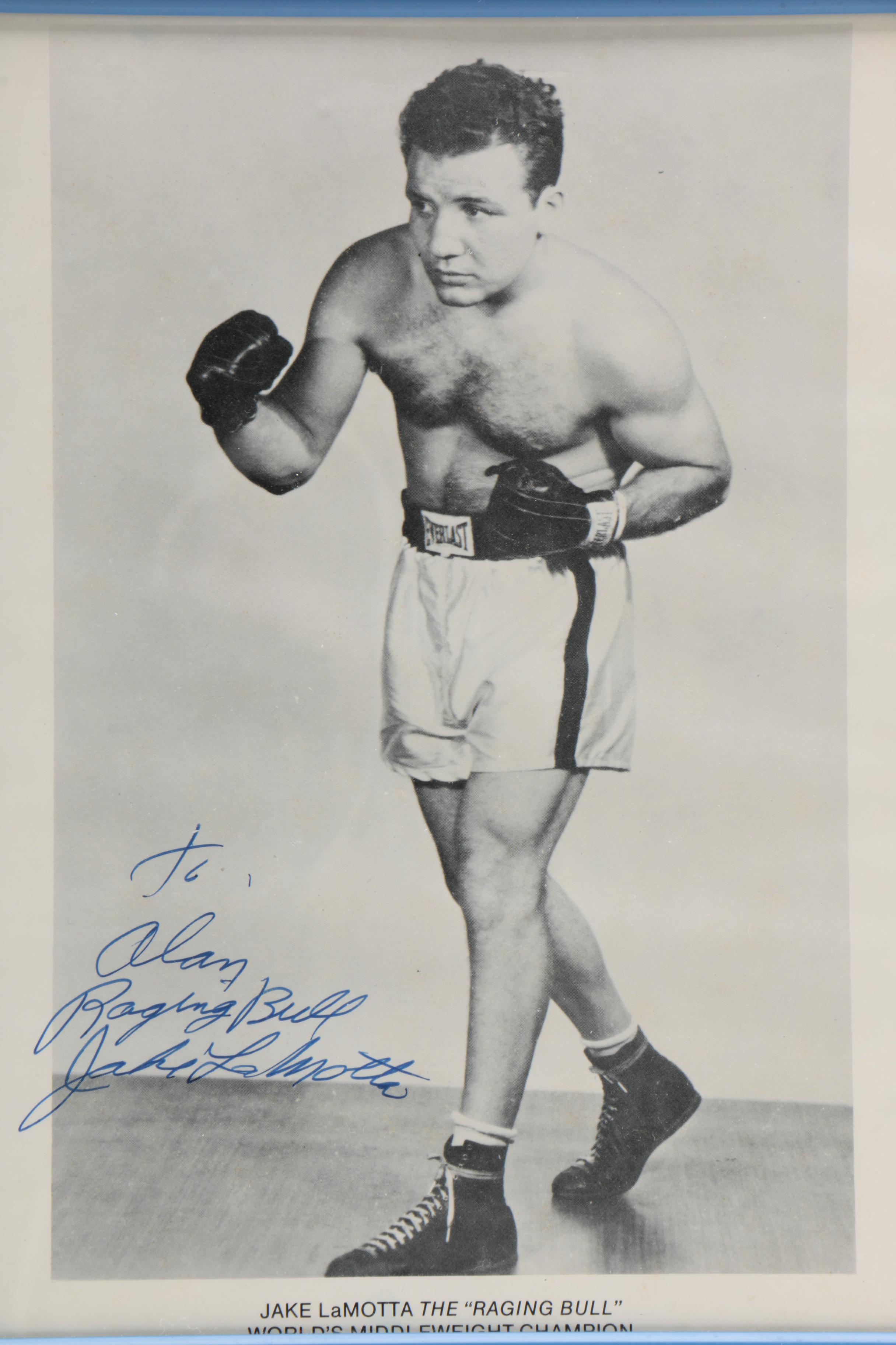 Jake LaMotta Signed "Raging Bull" Middleweight Champion Boxing Photo Print