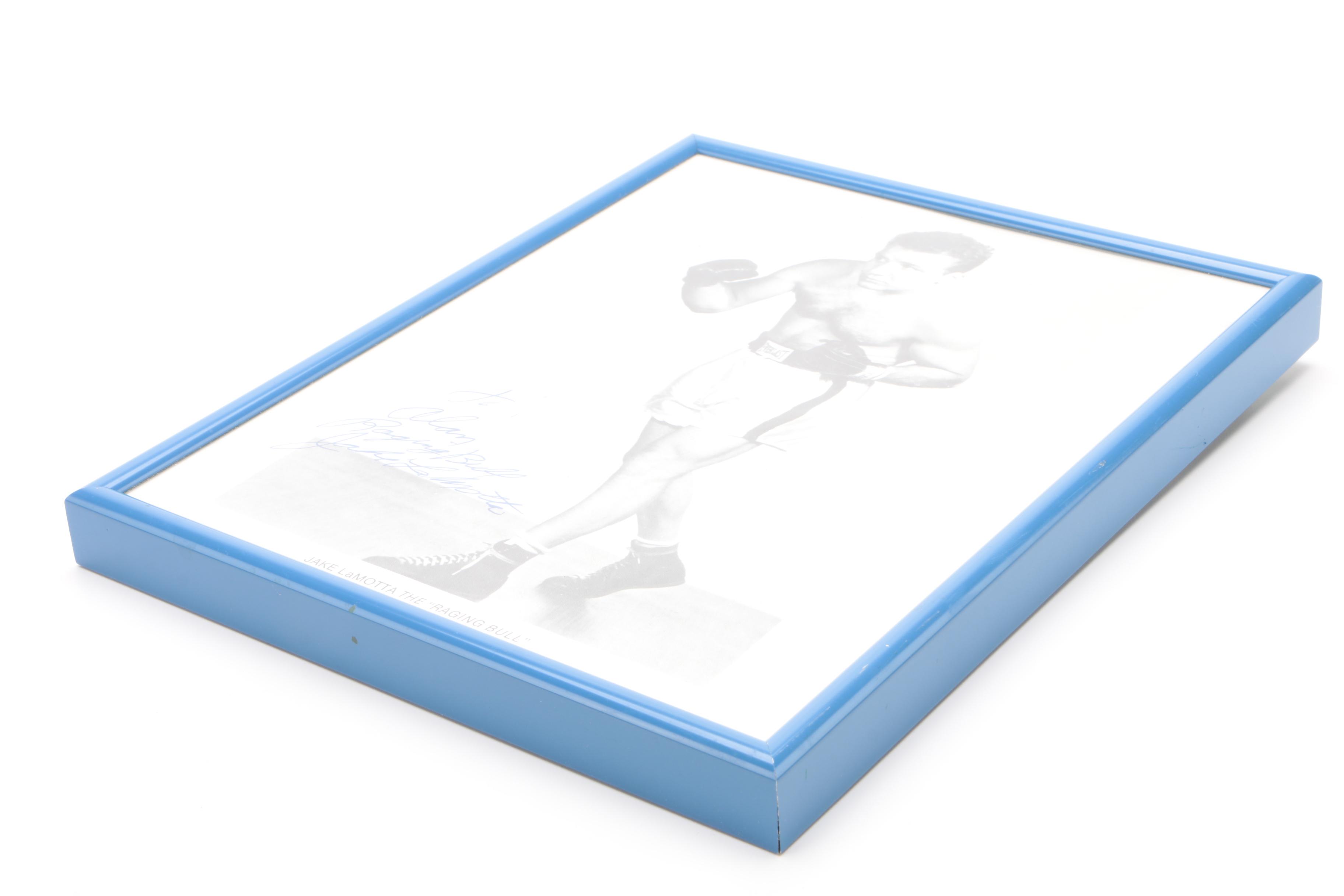 Jake LaMotta Signed "Raging Bull" Middleweight Champion Boxing Photo Print